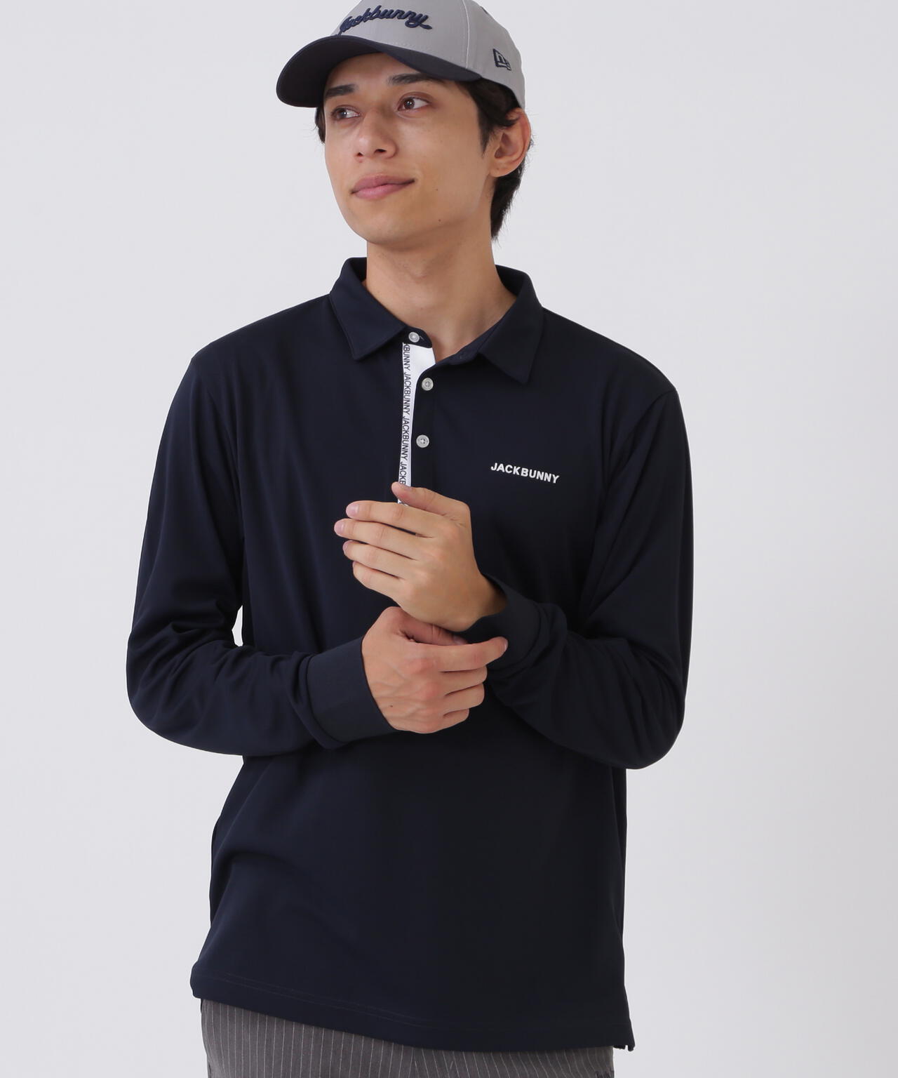 HyperHelixポンチ長袖ポロシャツ (MENS)