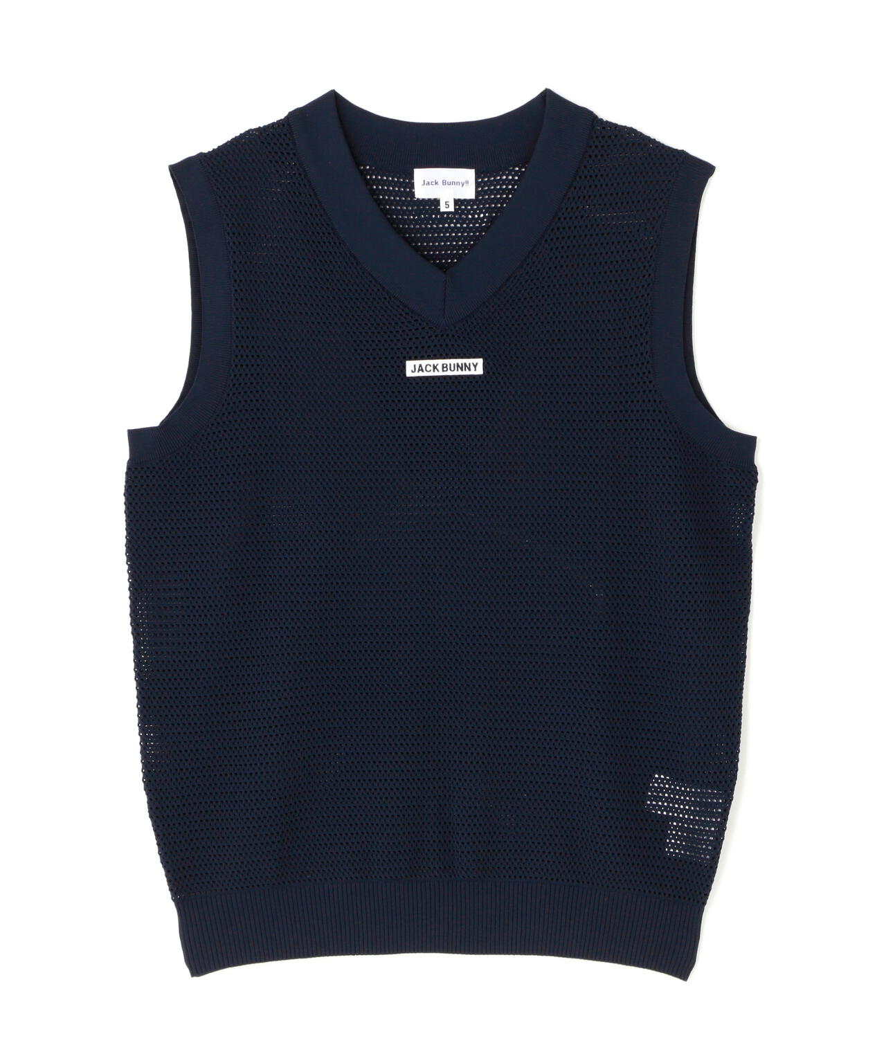 イージーケアキューブメッシュVネックニットベスト (MENS)
