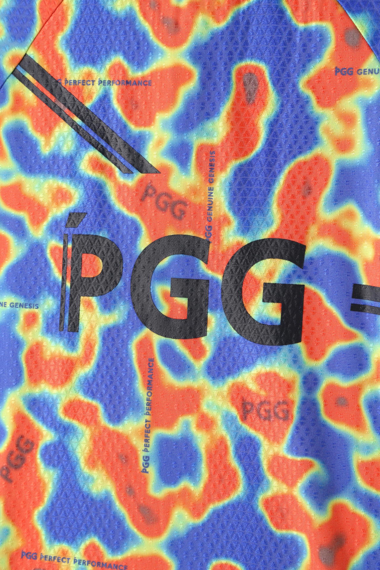 【PGG】【GSIX】トリコットジャガード ナイロンストレッチ半袖ポロシャツ <サーモグラフィ> (MENS)