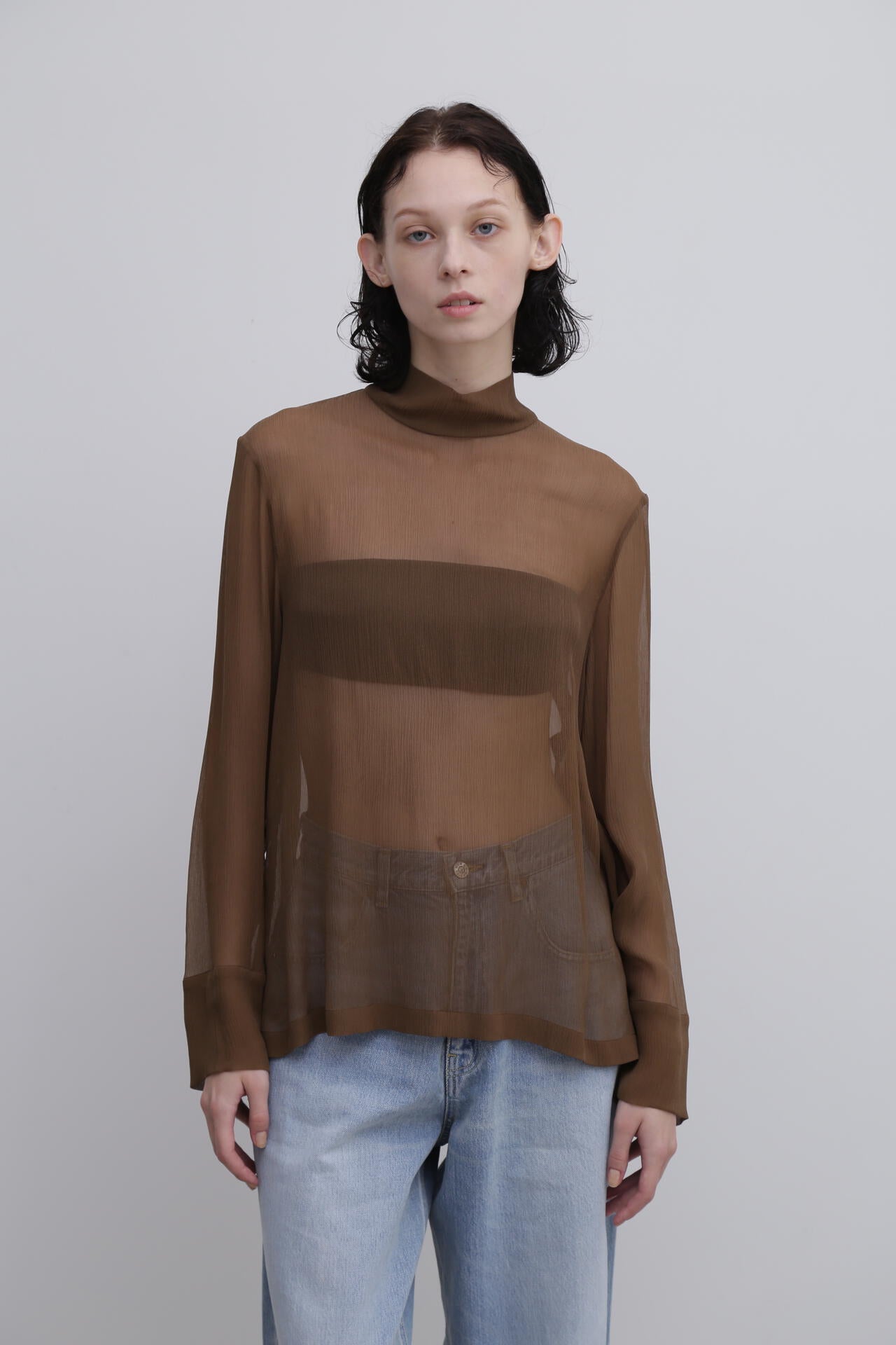 <UNiPH>シルククレープブラウス