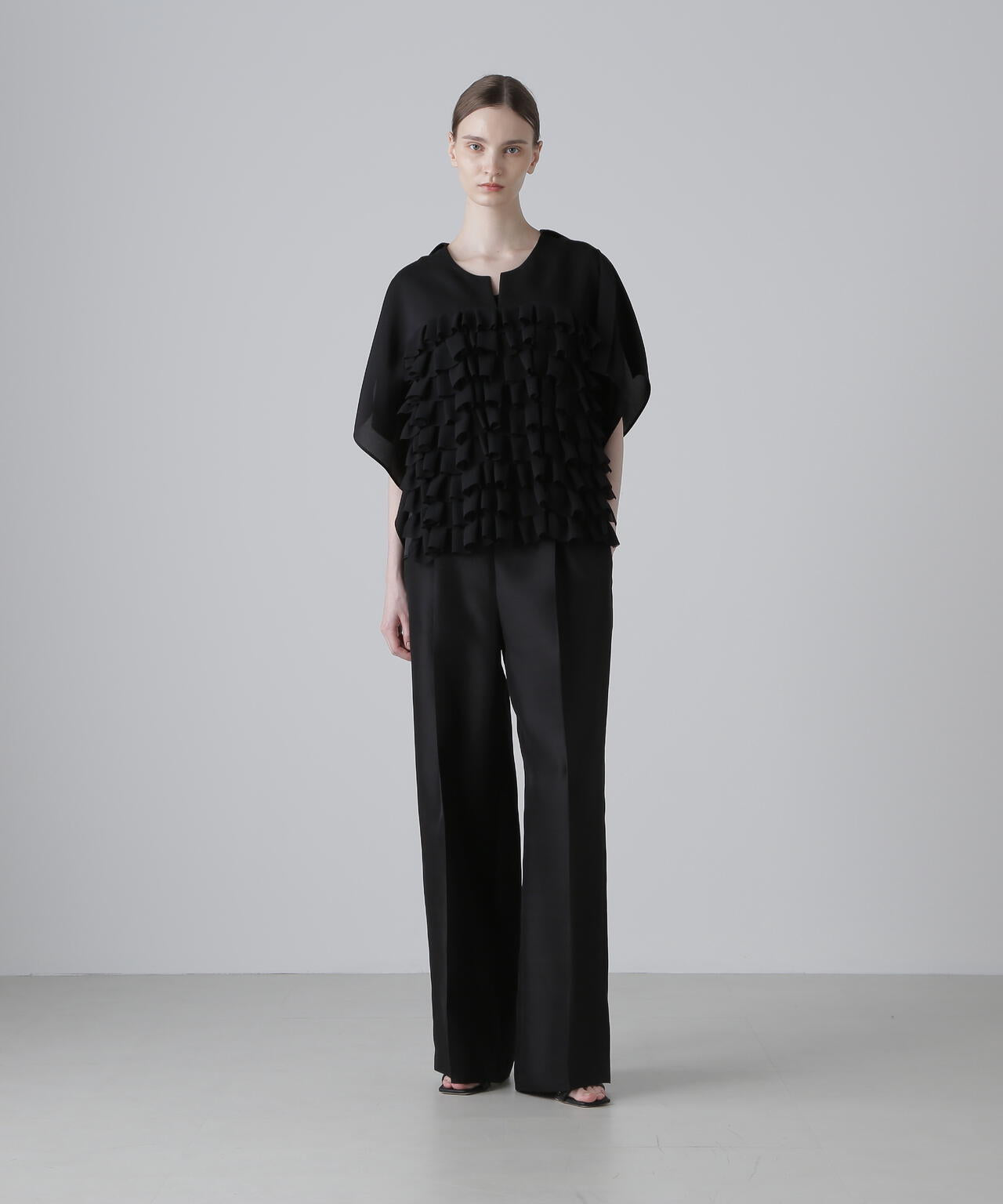 <BLACK LABEL>シルキーツイルブラウス
