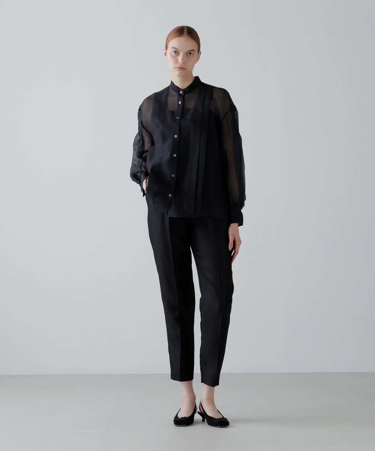 <BLACK LABEL>シルクダブルクロスパンツ