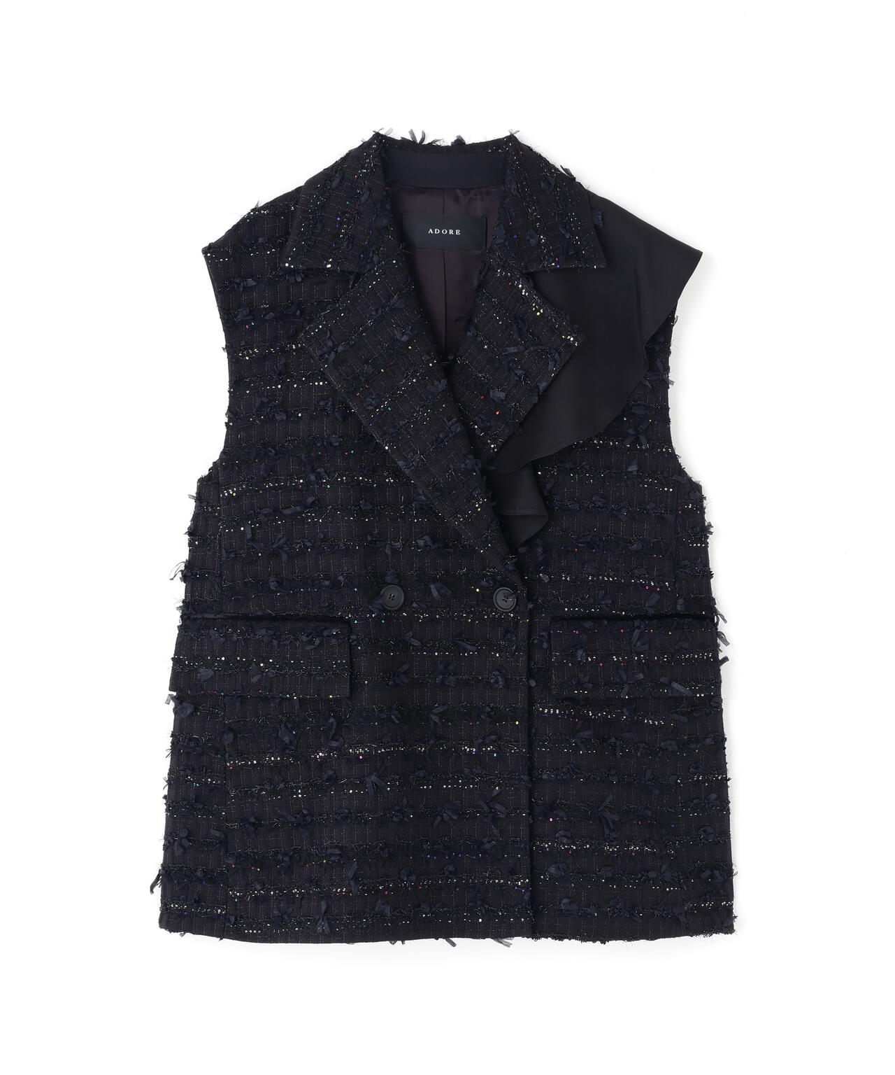 <BLACK LABEL>MALHIAネオンスパングルツイード