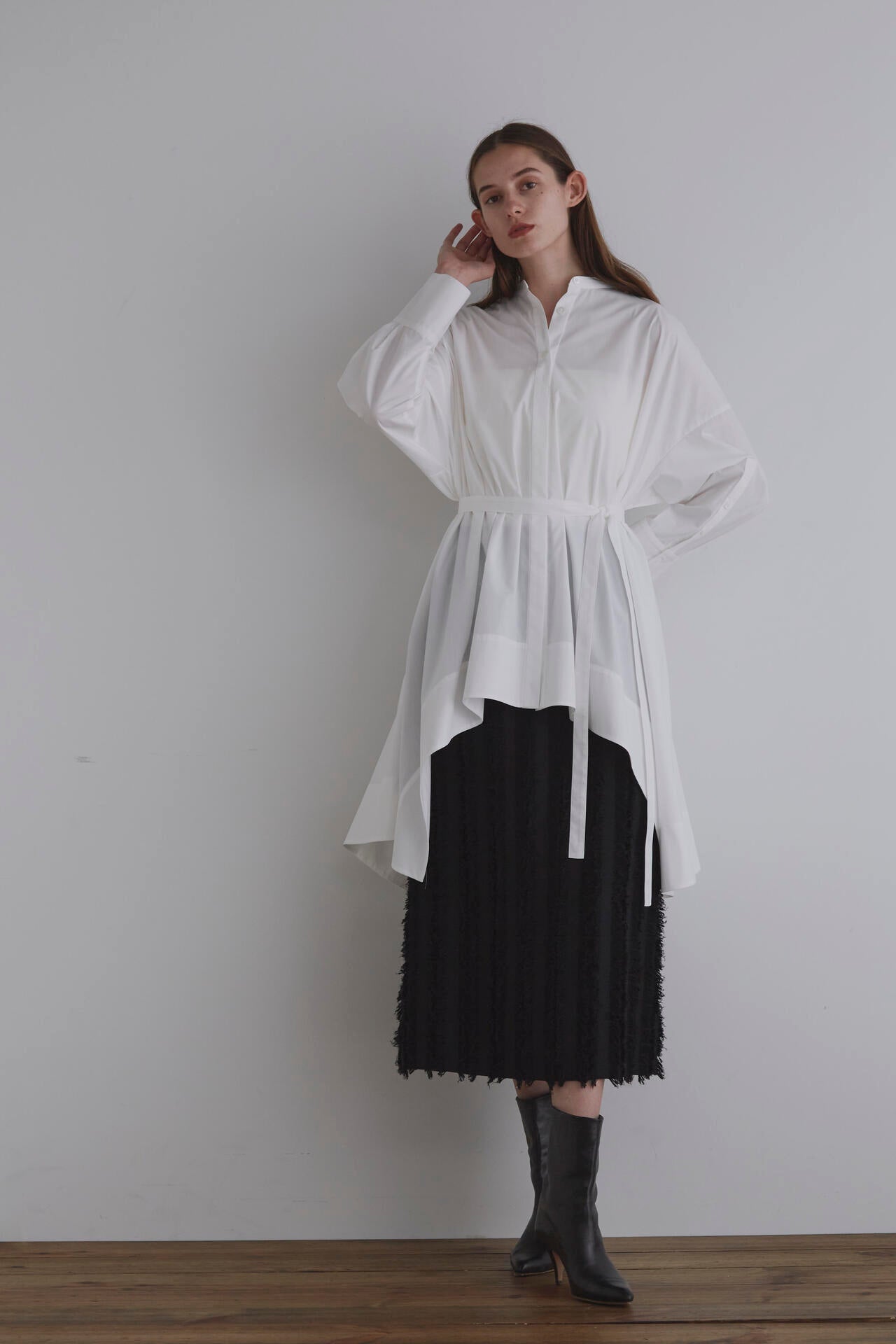 フリンジジャガードスカート
