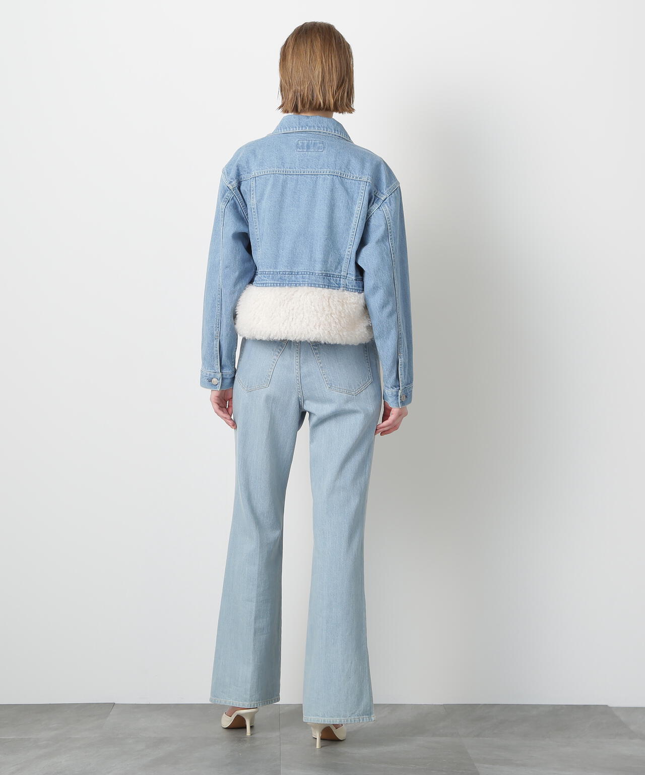 Fur Trim Combination Denim JK