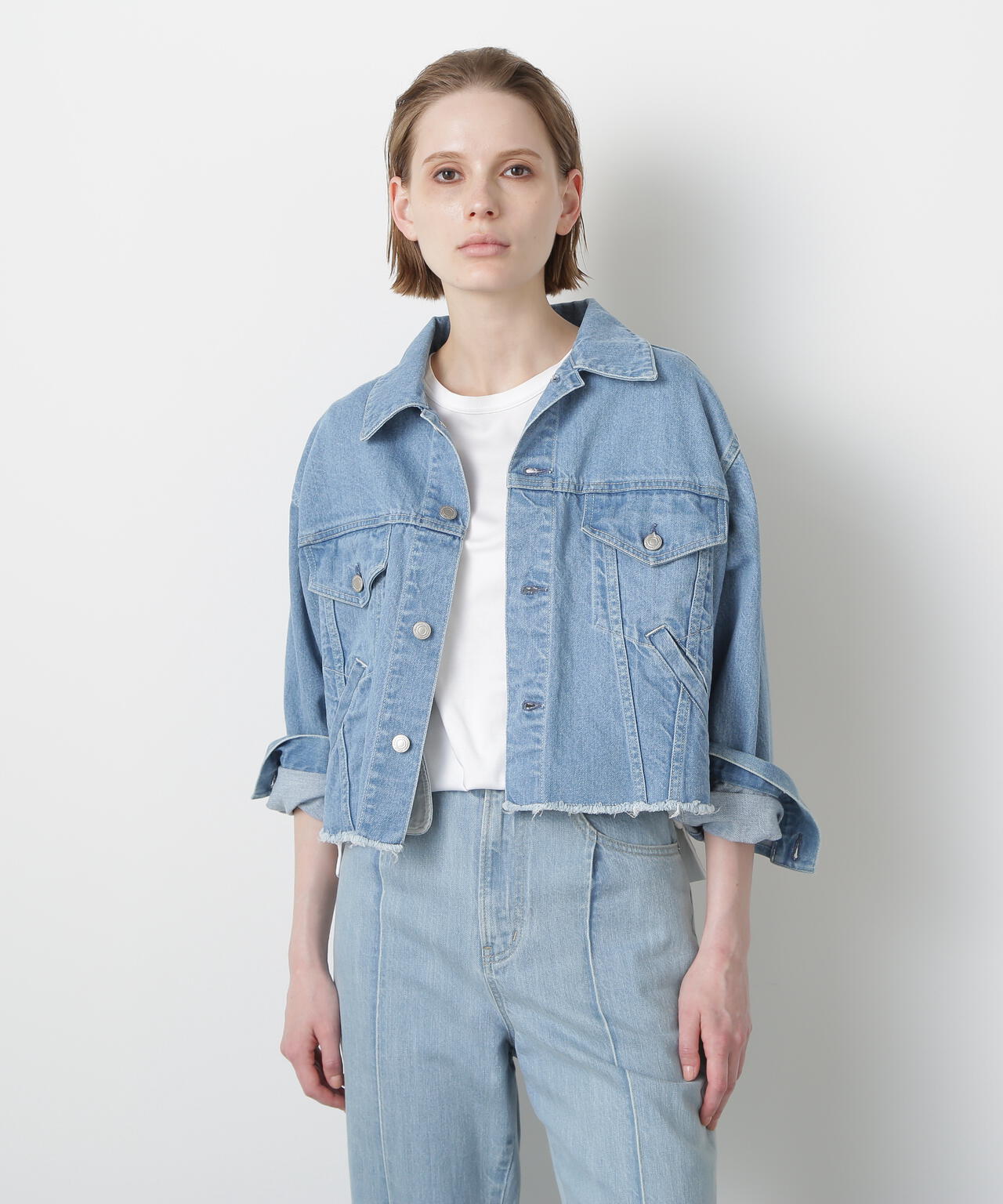 Fur Trim Combination Denim JK