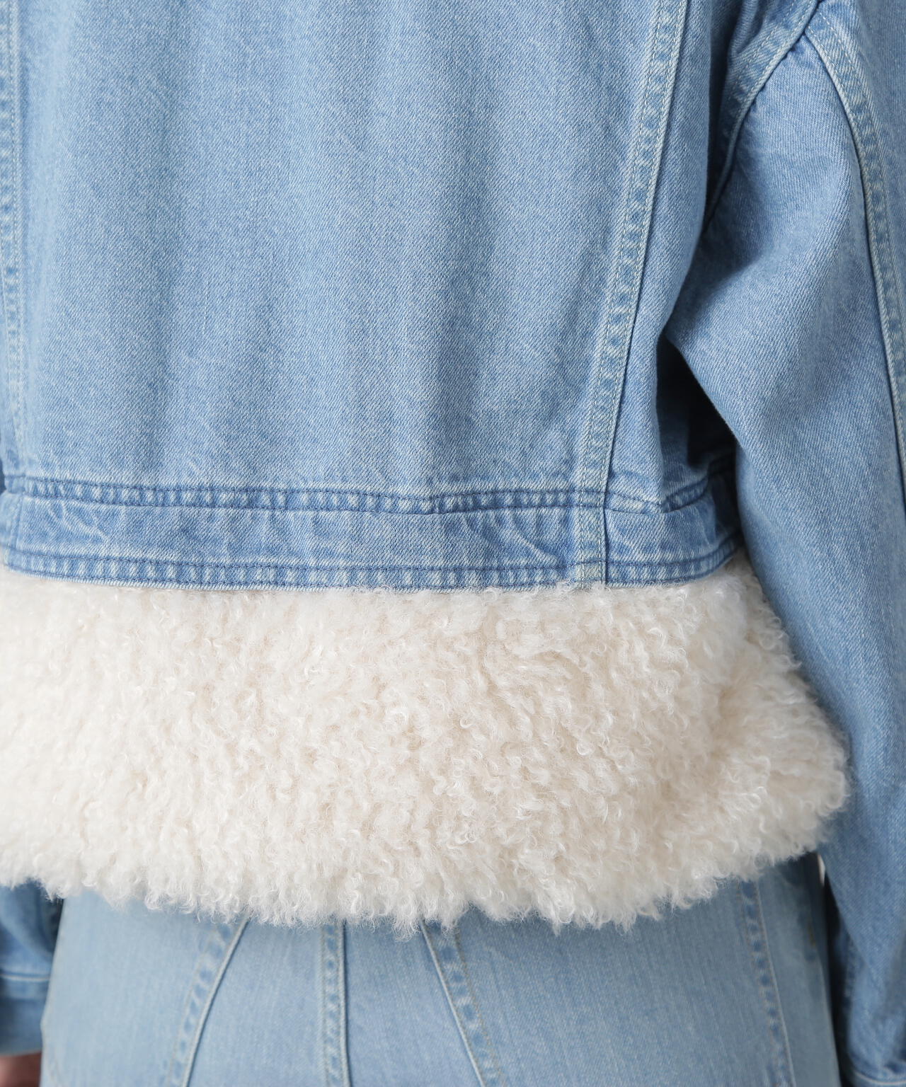 Fur Trim Combination Denim JK