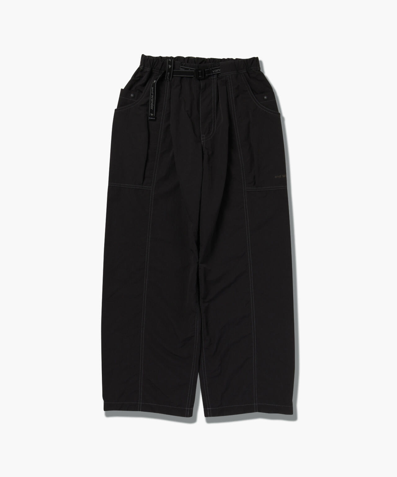 crinkled nylon pants