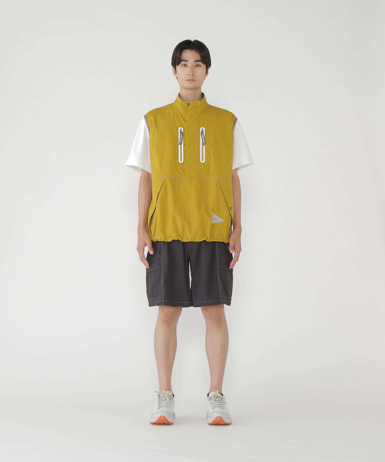 Gramicci × and wander brushed nylon short pants