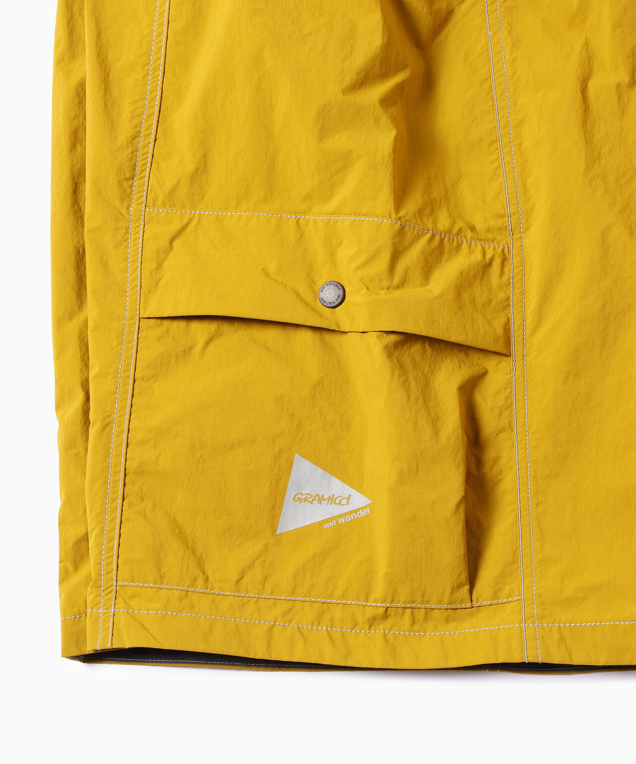 Gramicci × and wander brushed nylon short pants
