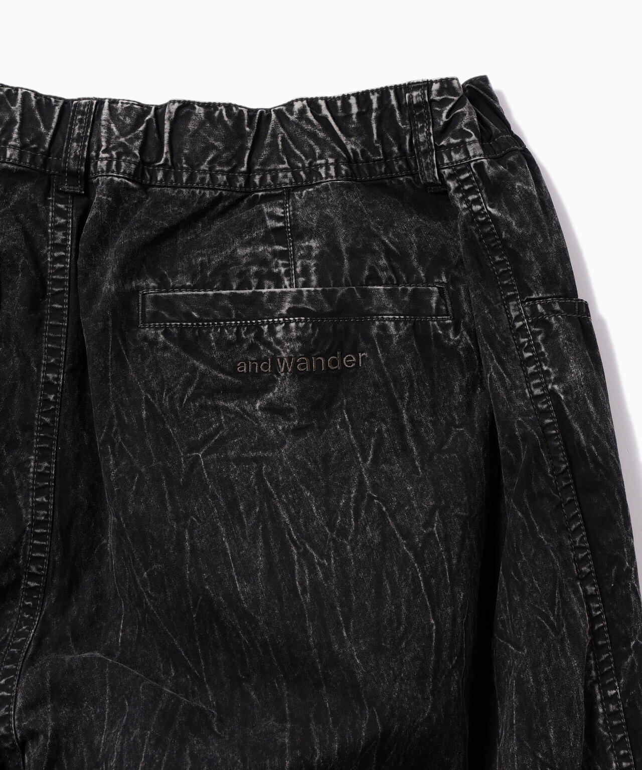 bleach twill wide pants