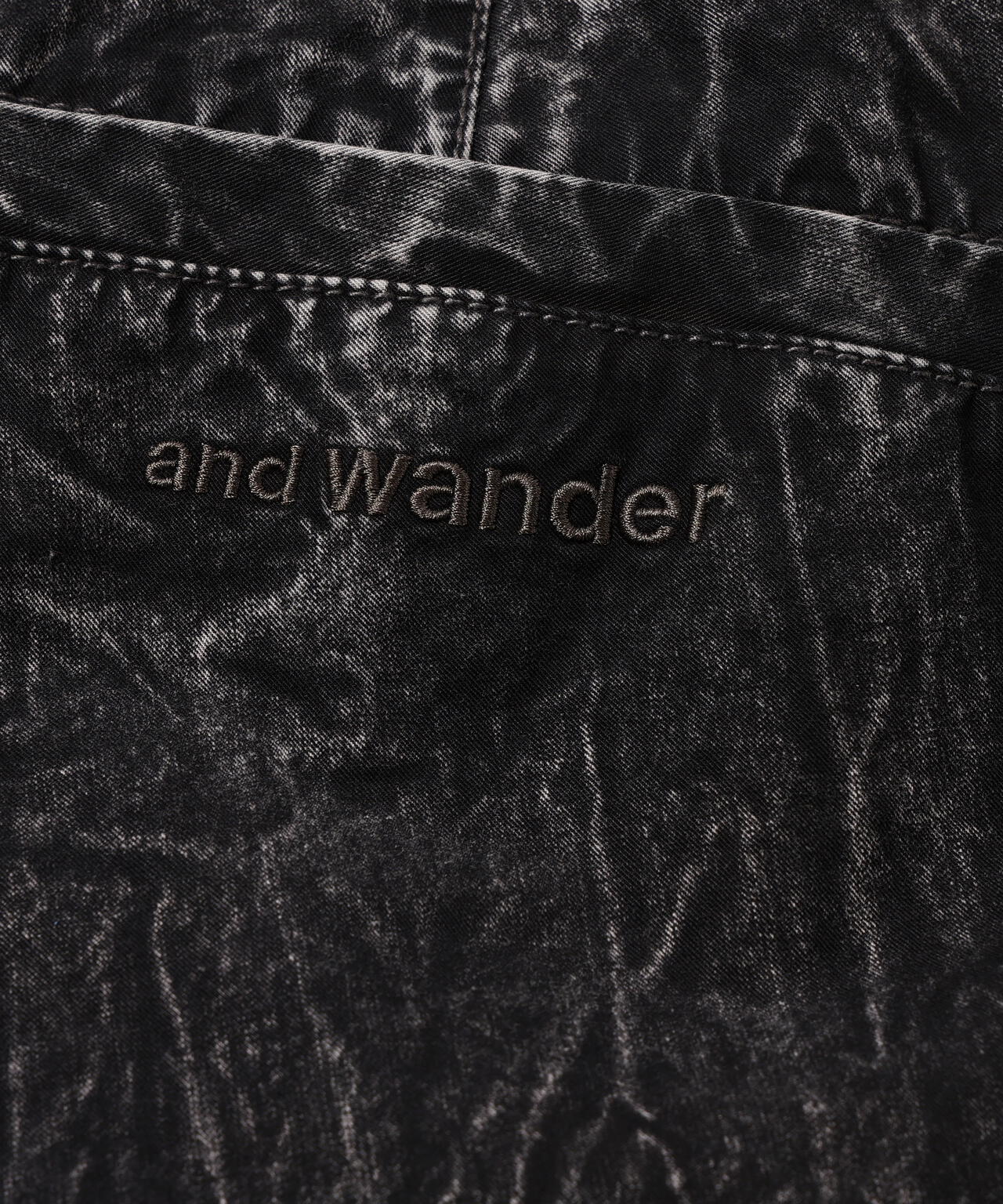 bleach twill wide pants