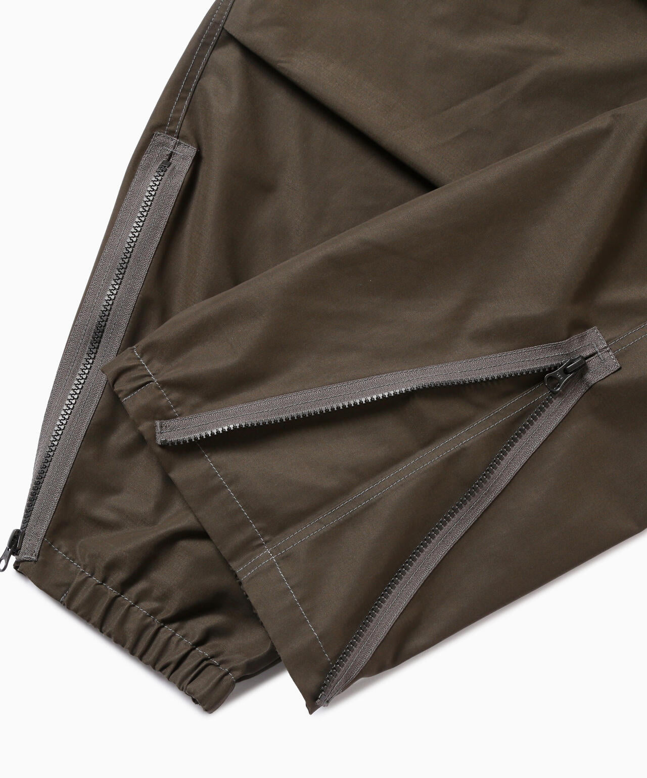 high count cloth side zip hem pants