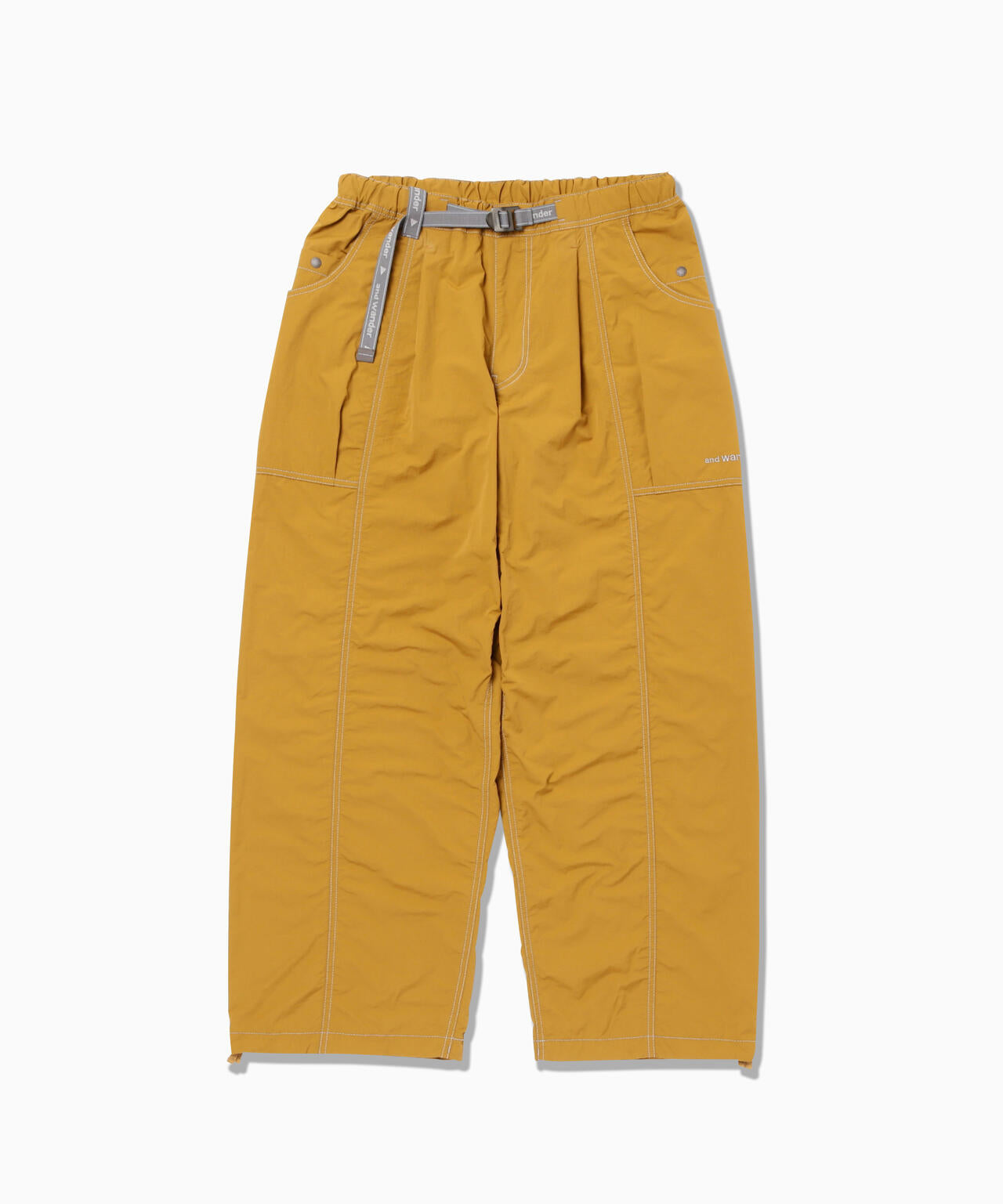 crinkled nylon pants