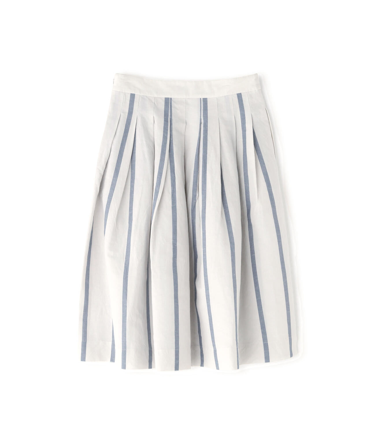 BOLD STRIPE COTTON LINEN SKIRT