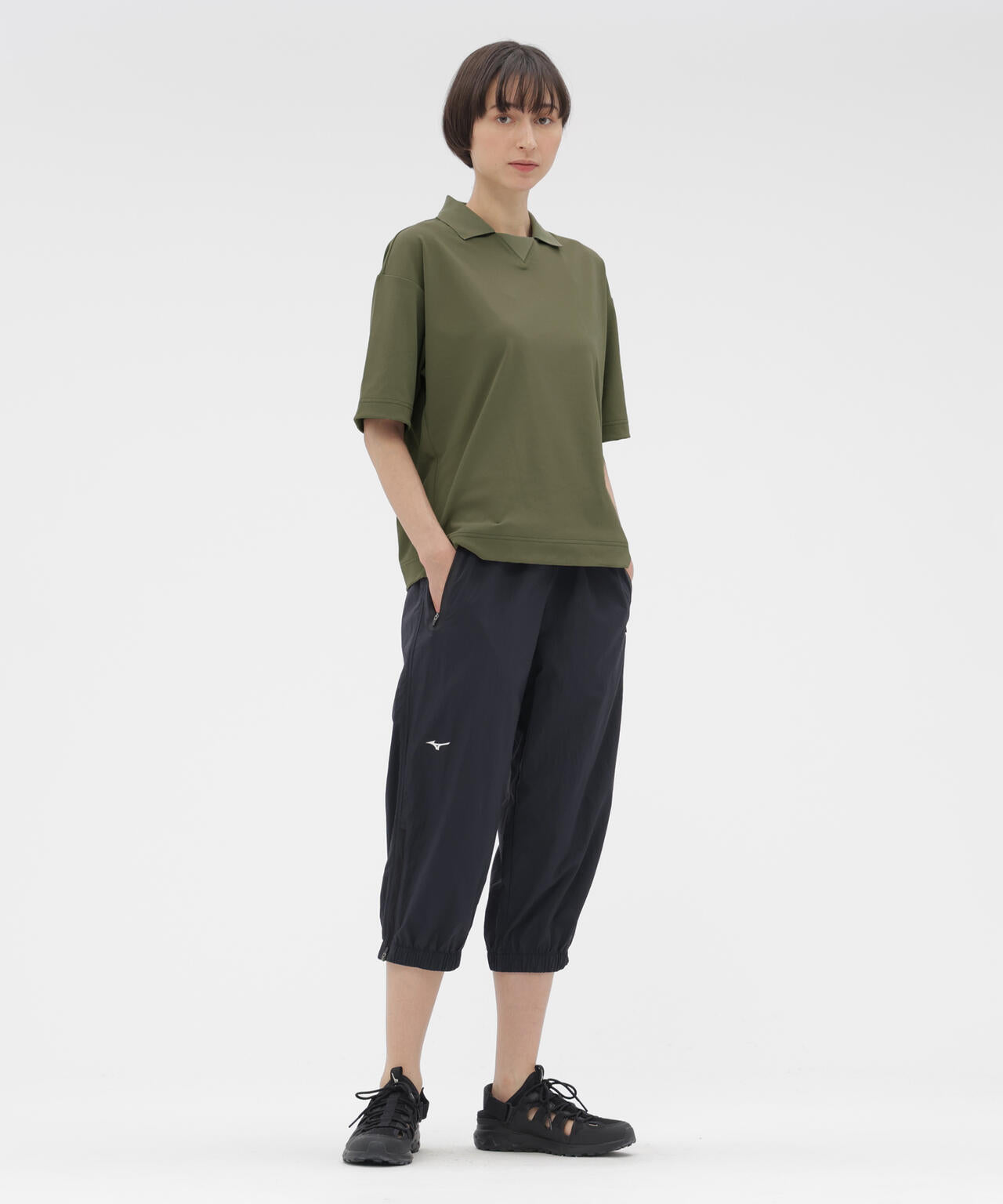 RECYCLED LIGHTWEIGHT NYLON POPLIN TROUSERS