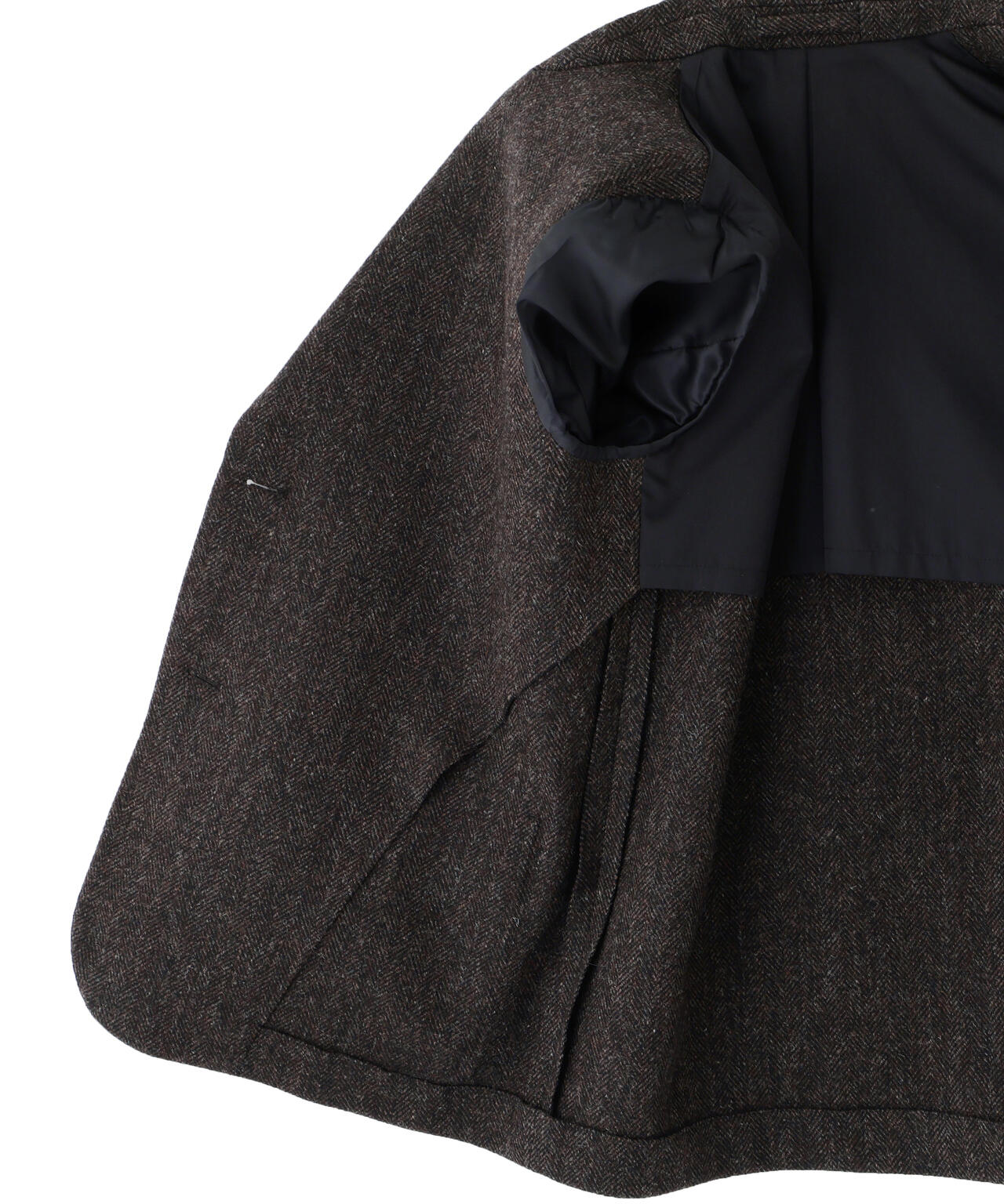 BROKEN WOOL HERRINGBONE JACKET