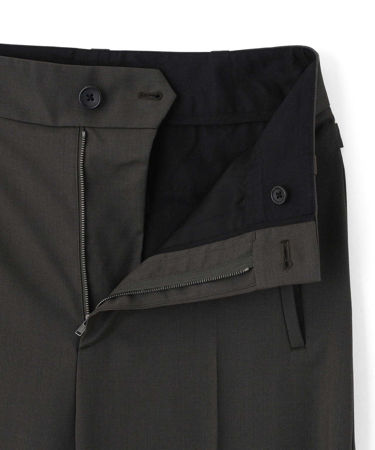 WASHABLE WOOL PLAINWEAVE TROUSERS
