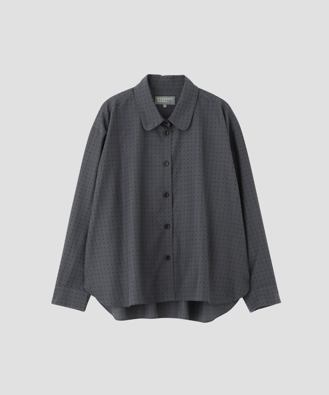 SPOT PRINT COTTON SILK SHIRT