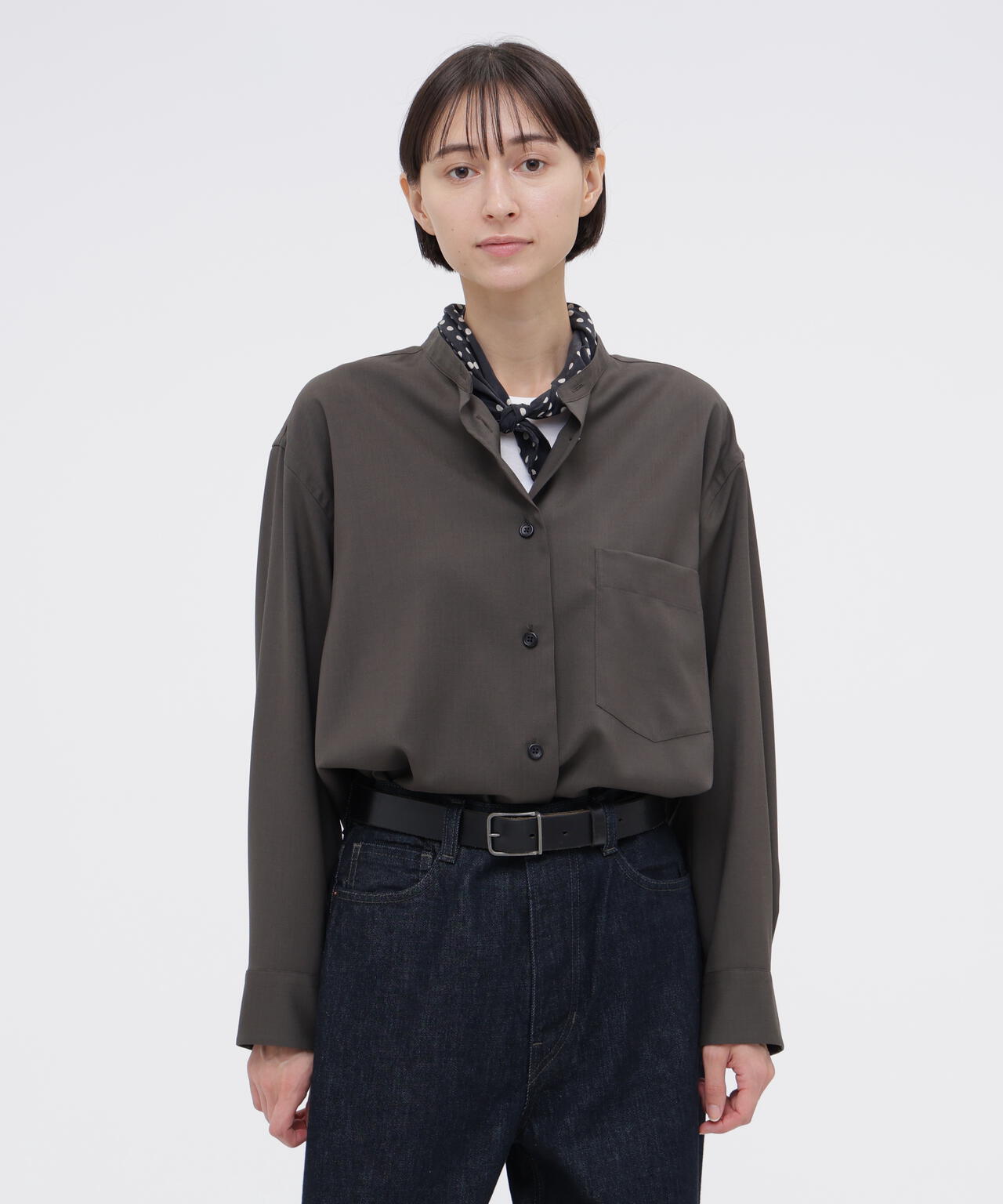 WASHABLE WOOL PLAINWEAVE SHIRT