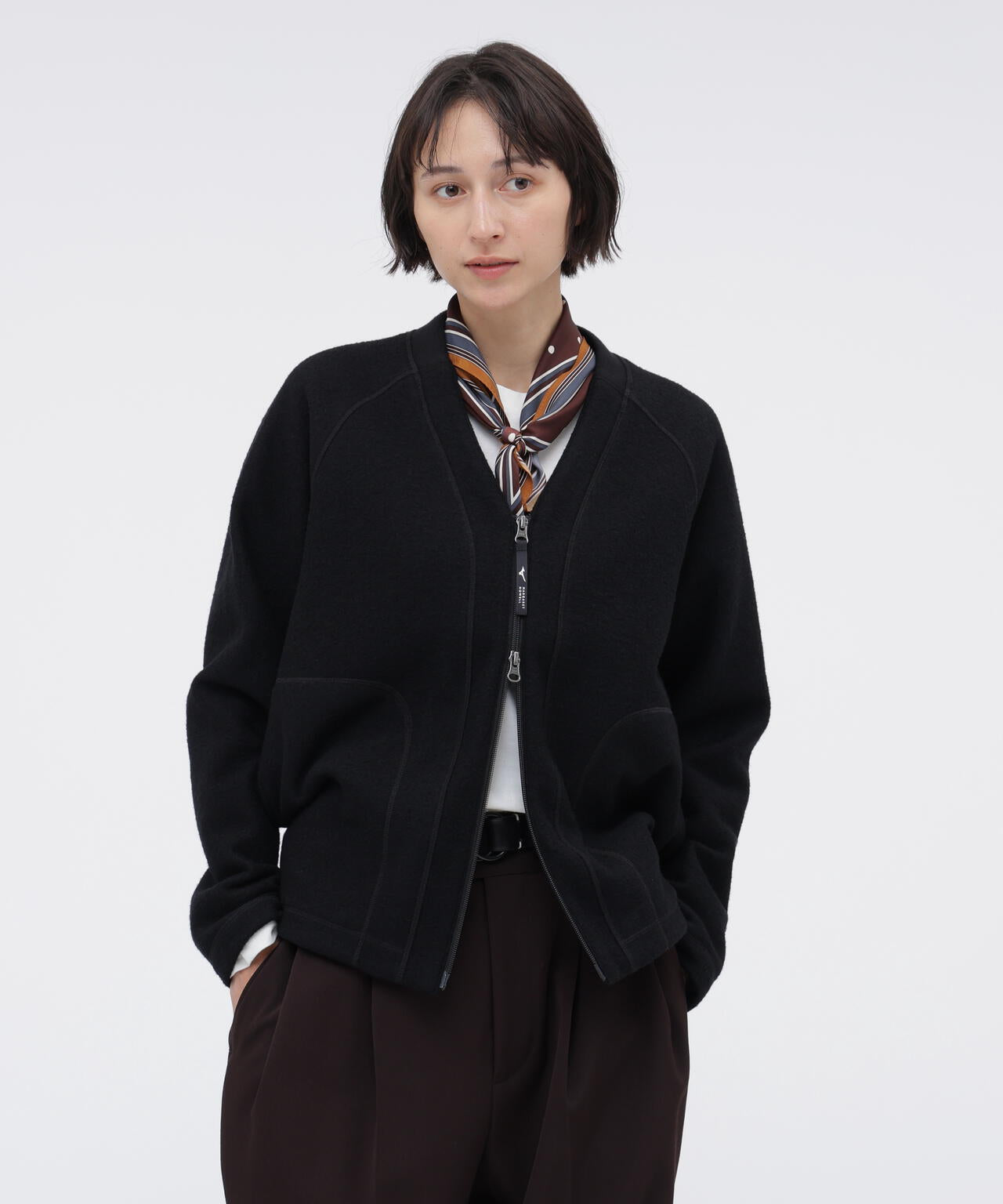 WOOL NYLON DENSE JERSEY TOP