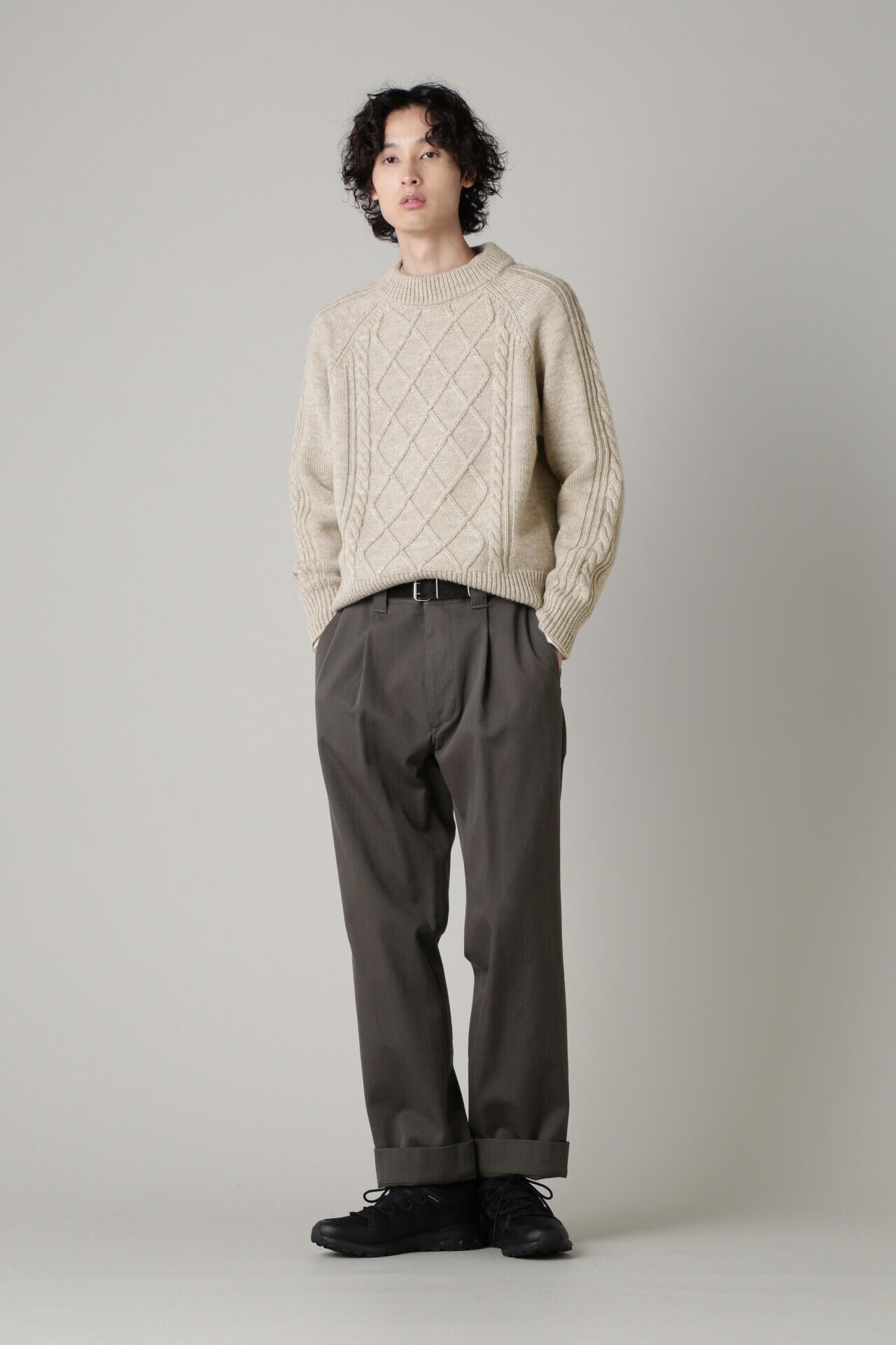WOOL COTTON GABARDINE