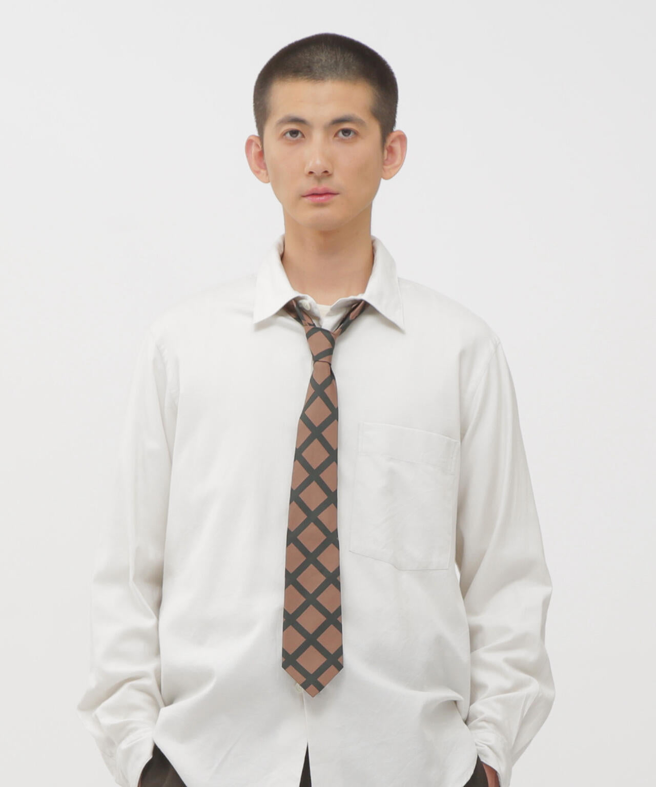 BOLD CHECK SILK TIE