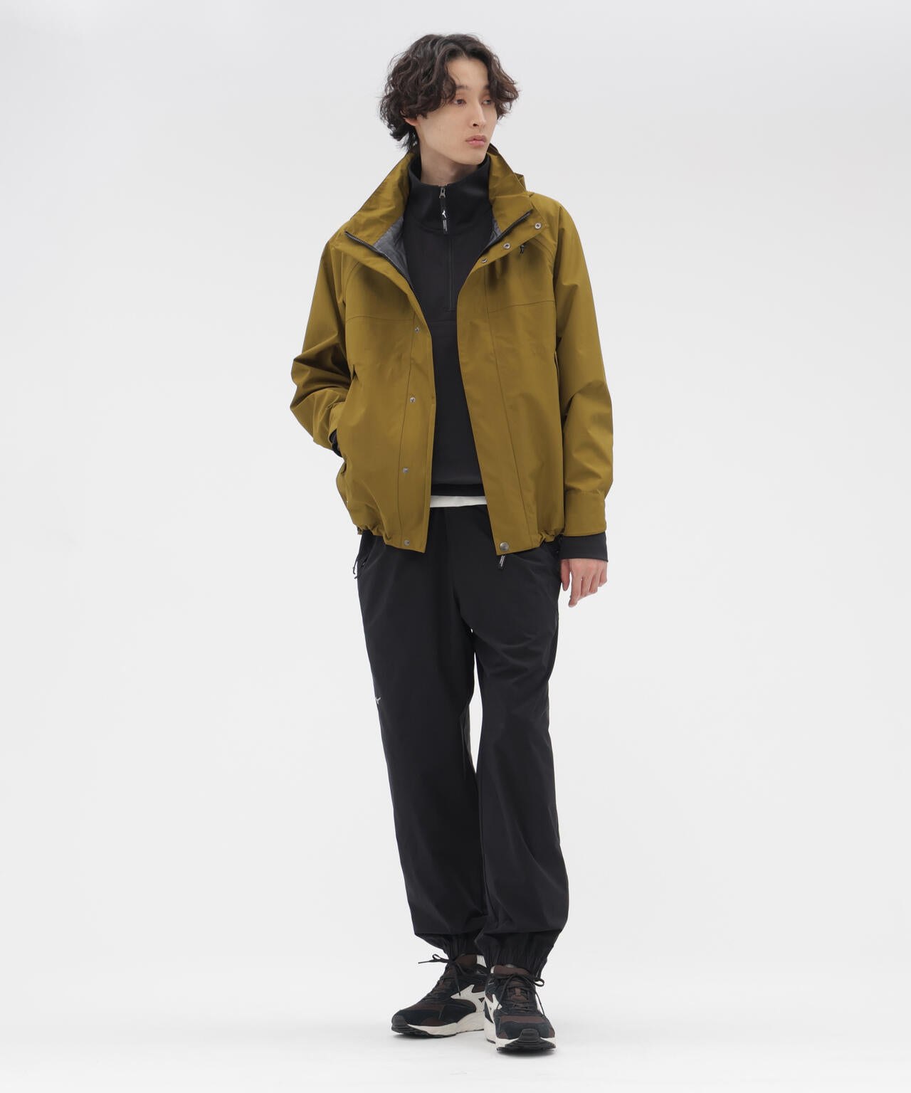 STRETCH POLYESTER TROUSERS