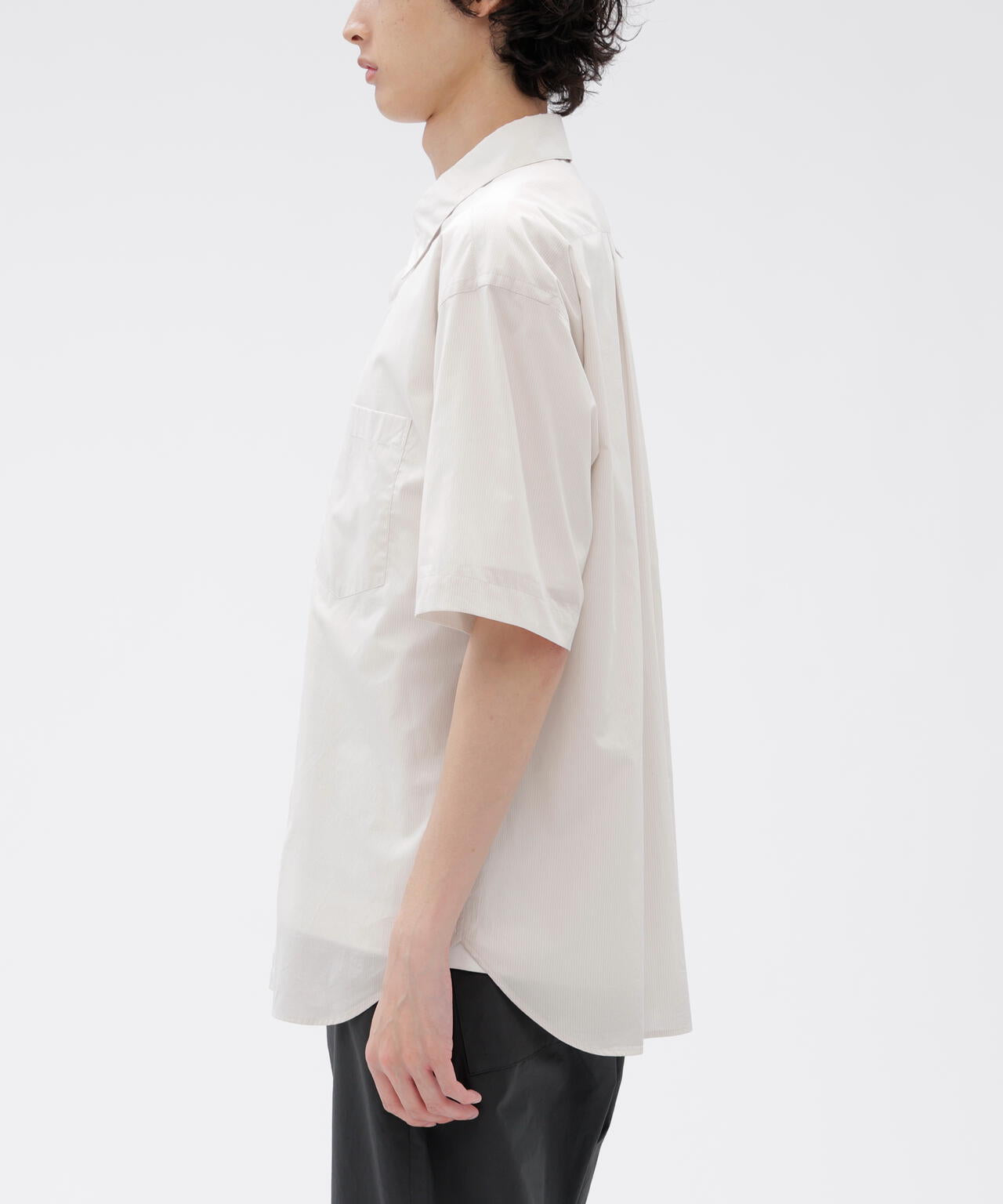 TONAL STRIPE COTTON POPLIN SHIRT