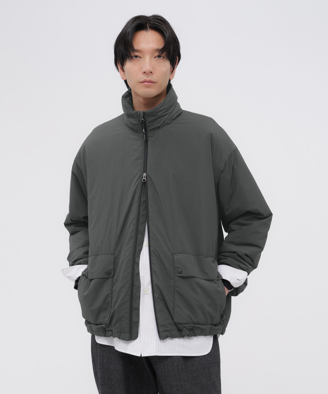 RECYCLED LIGHT NYLON POPLIN BLOUSON