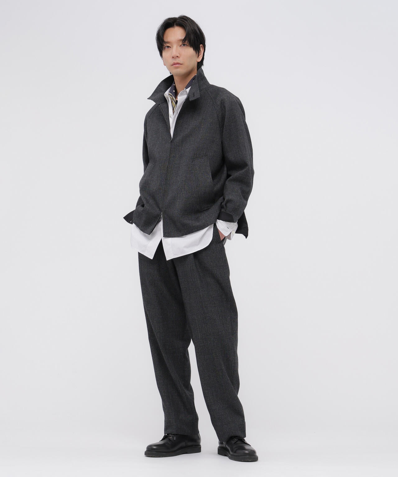 WOOL PRINCE OF WALES TROUSERS