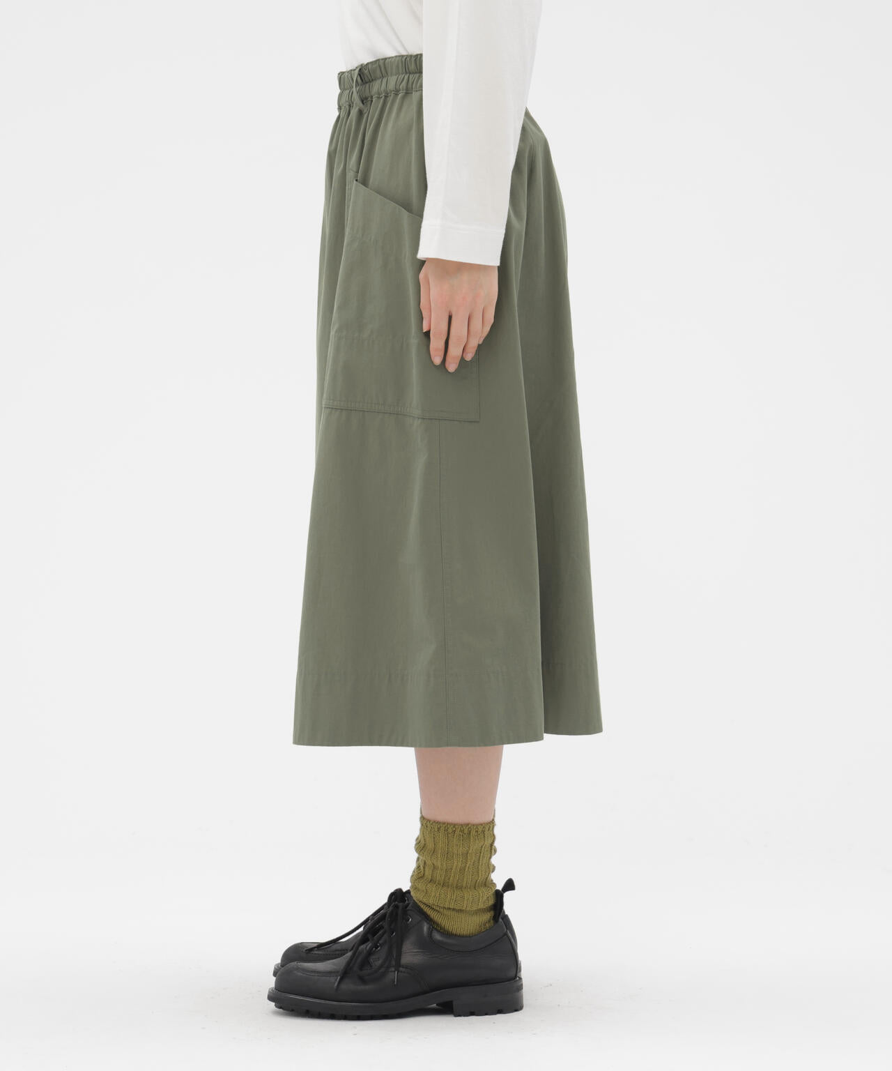 COTTON CUPRA PLAINWEAVE SKIRT