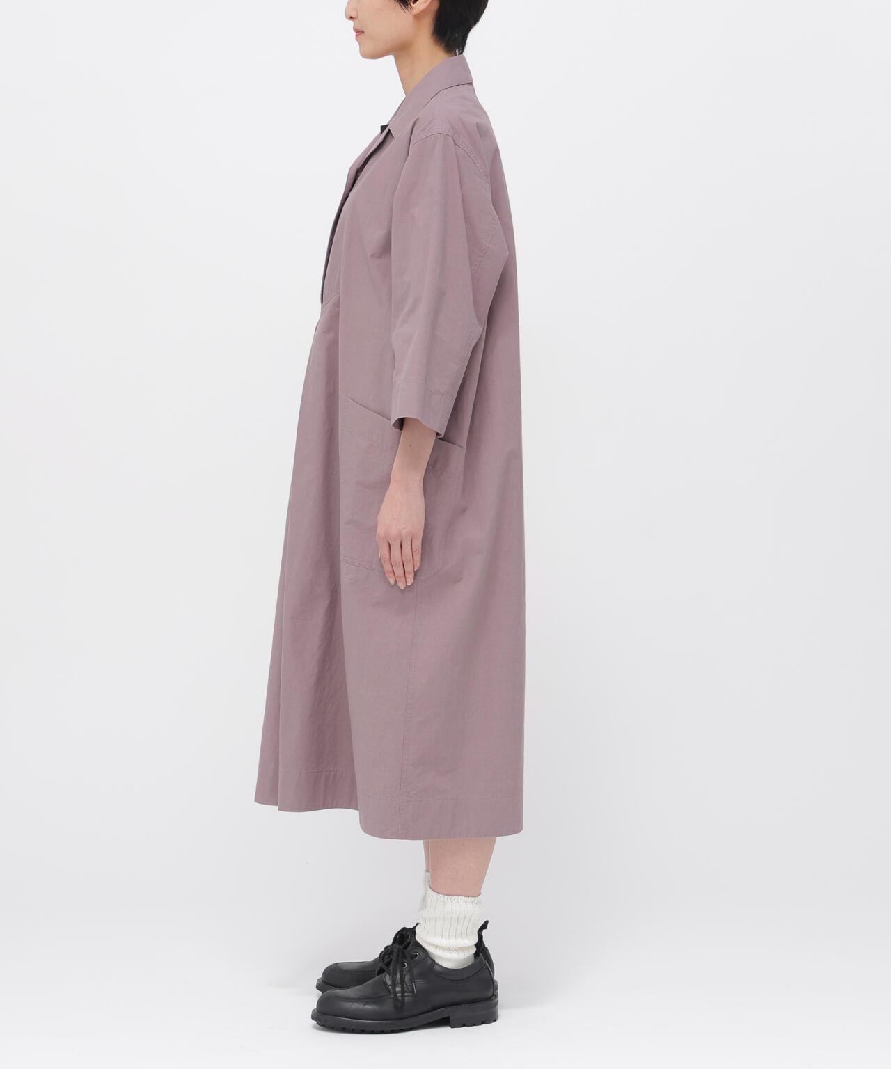 WASHED COTTON POPLIN DRESS