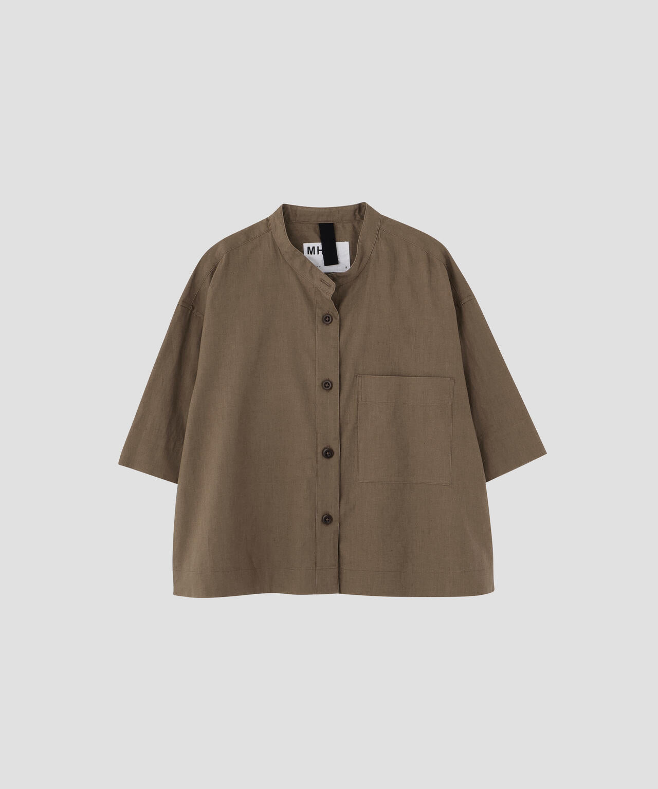 SURFACE DYED COTTON LINEN SHIRT