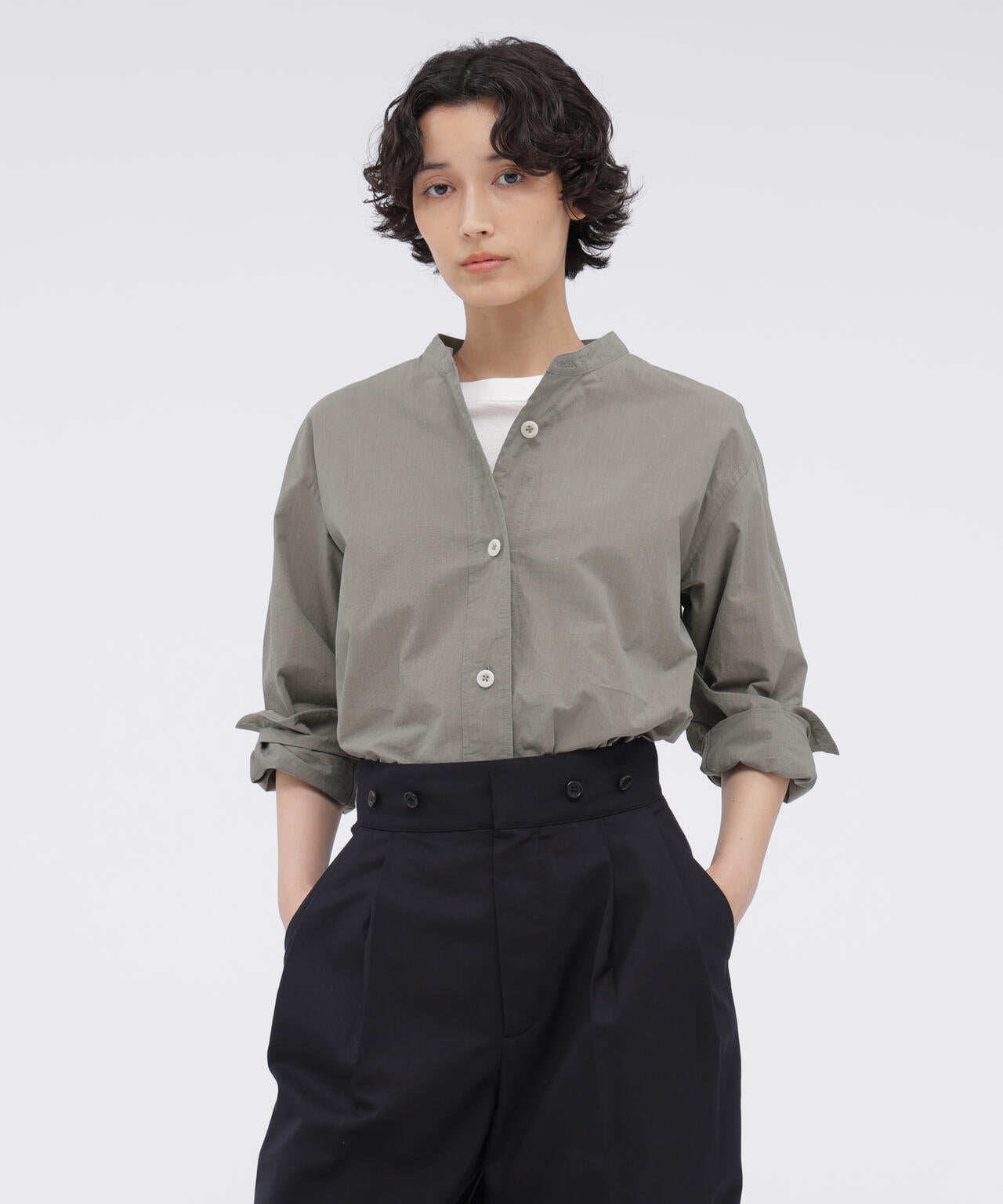 END ON END WEAVE COTTON SHIRT
