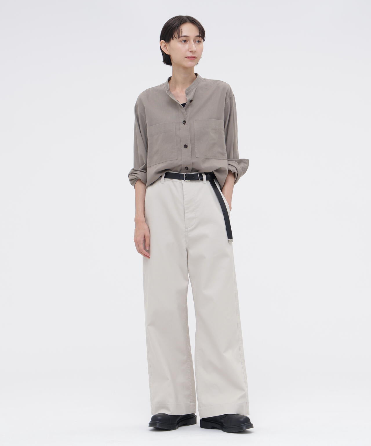 FINE COTTON WOOL TWILL SHIRT