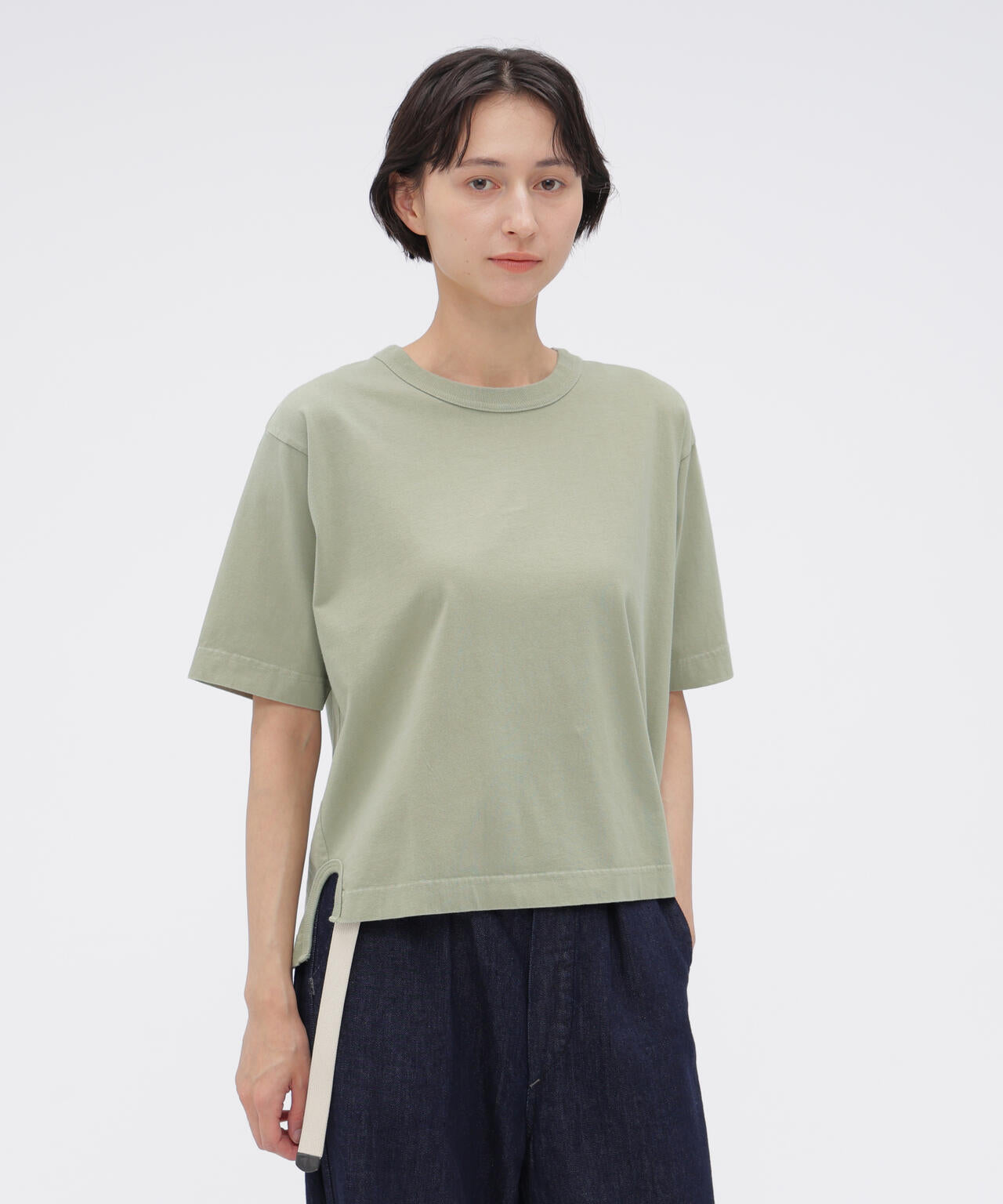 FADED ROUGH COTTON JERSEY TOP