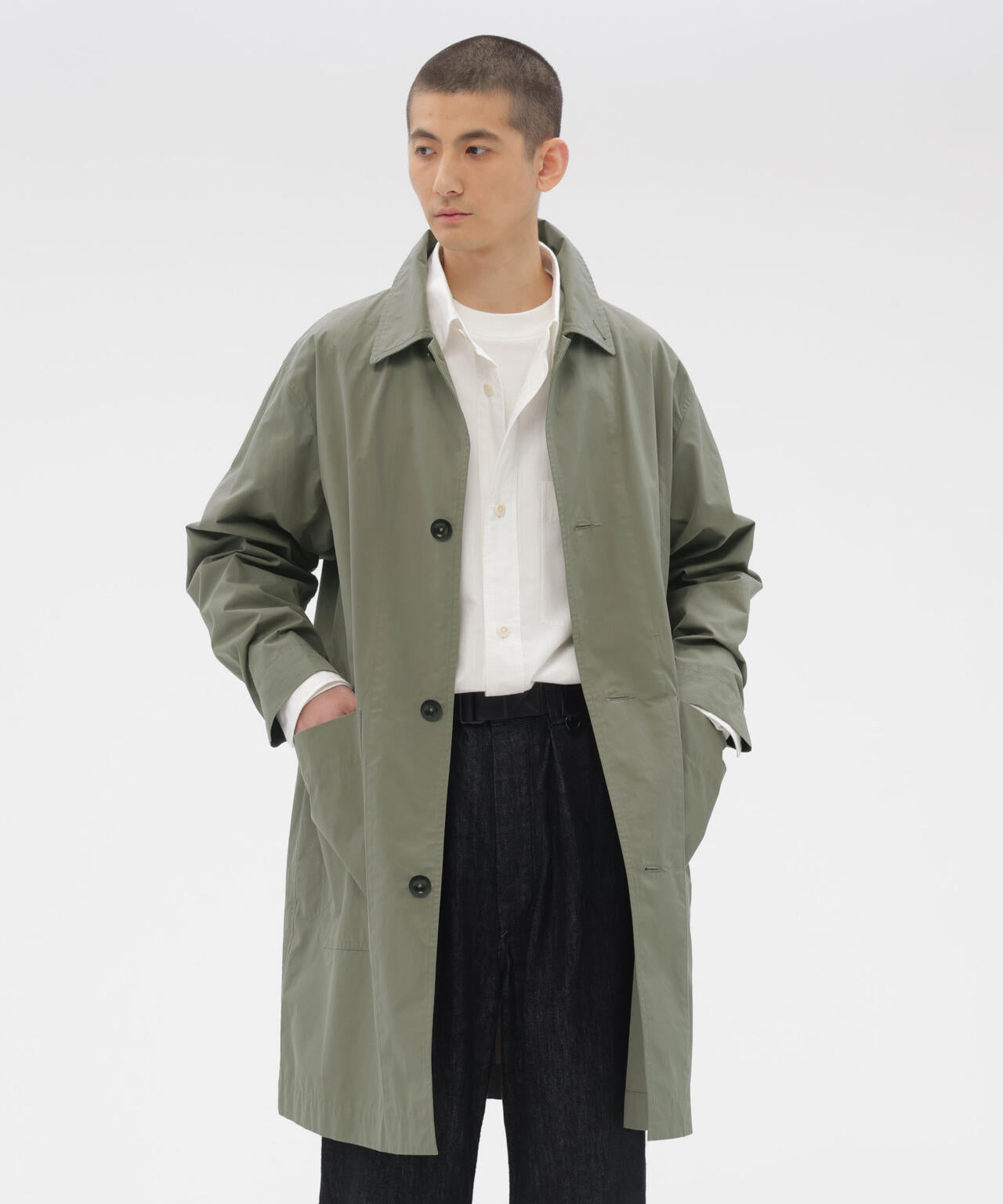 PROOFED COTTON POPLIN COAT