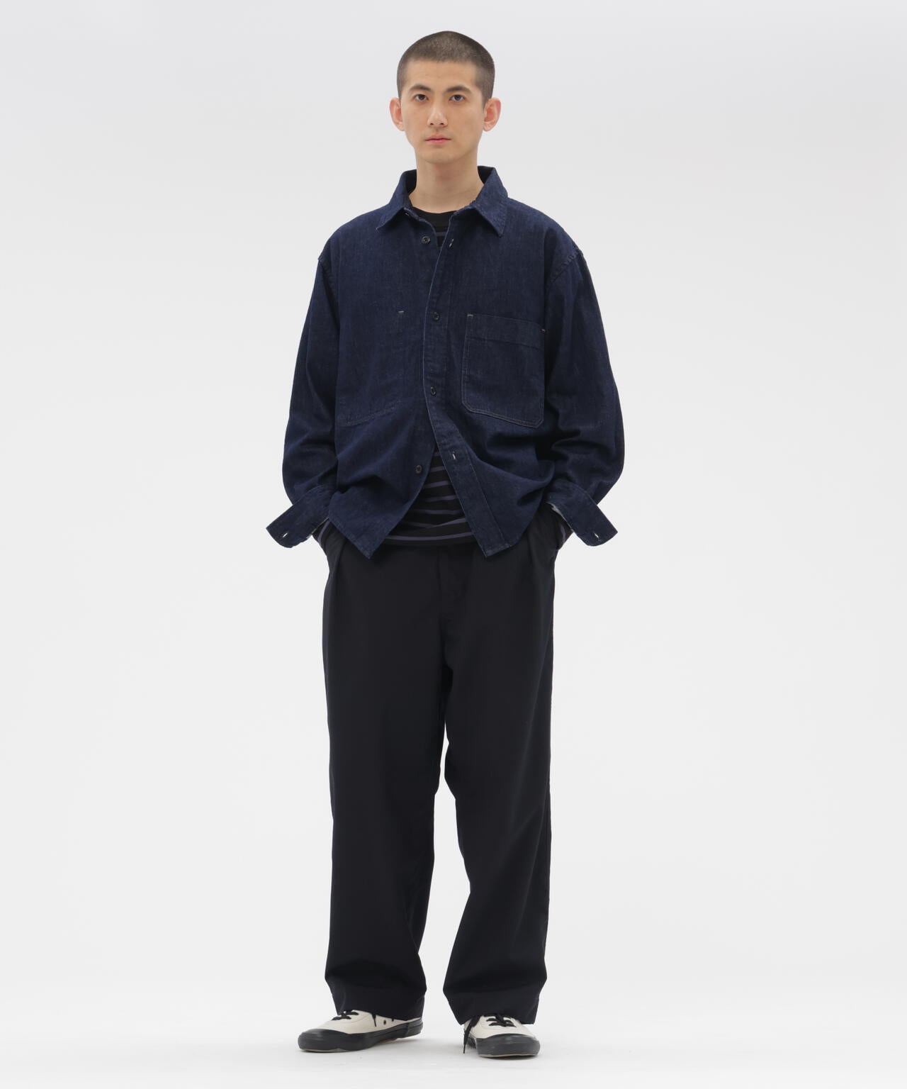 UNIFORM WOOL POLYESTER TROUSERS