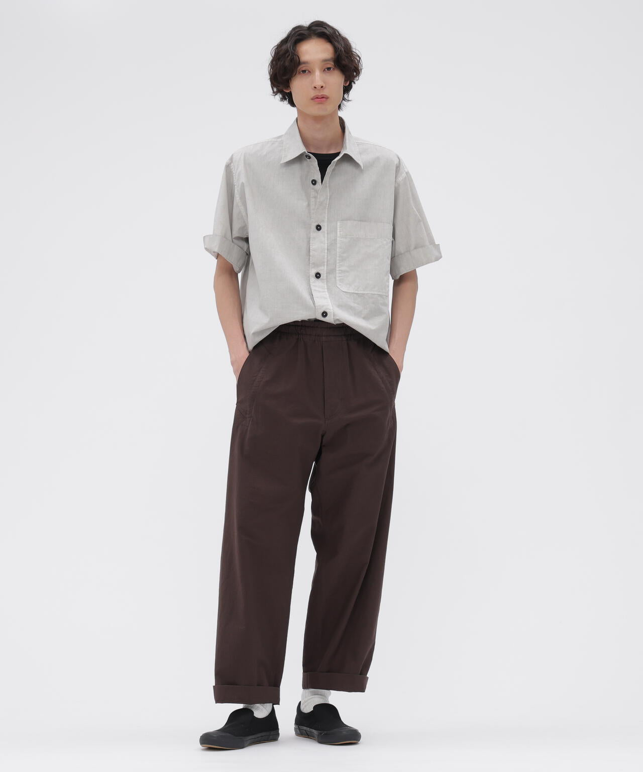 LIGHTWEIGHT COTTON NYLON TWILL TROUSERS