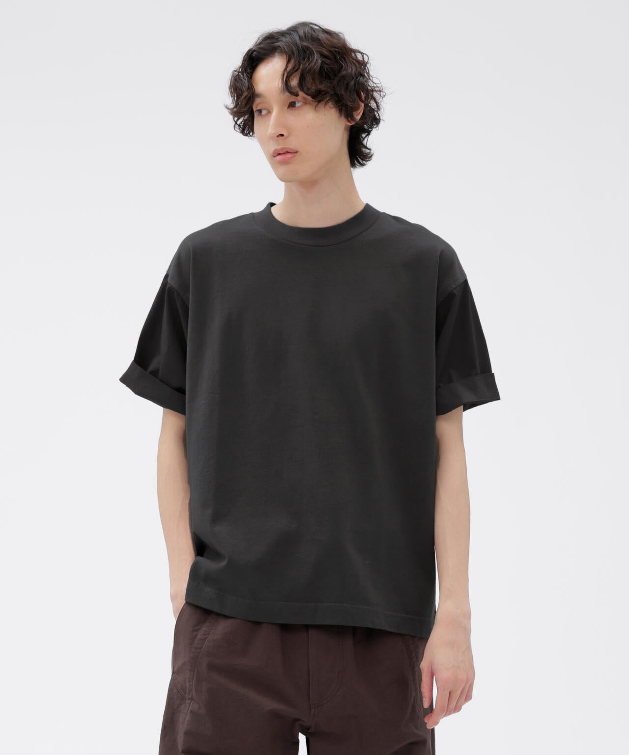 GARMENT DYE COTTON JERSEY TOP
