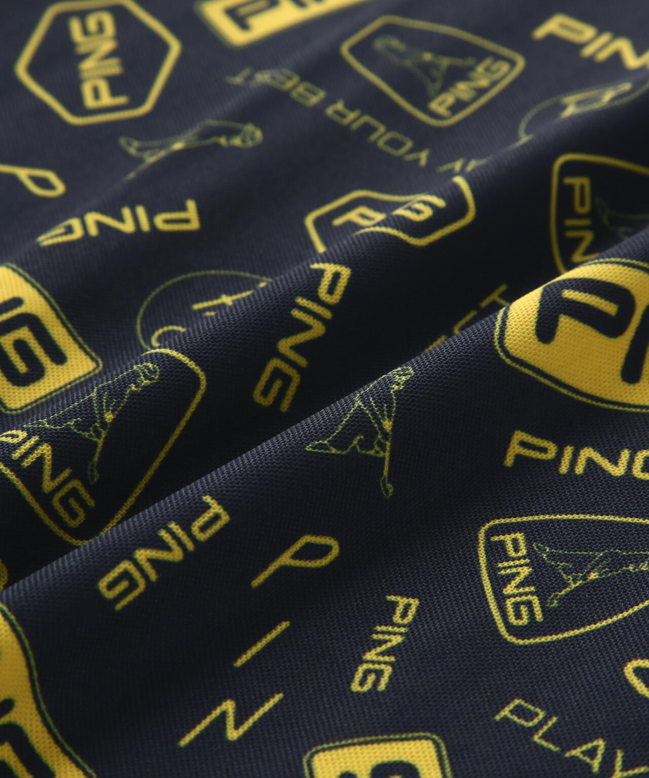 【PING APPAREL】総柄プリント半袖ポロシャツ <NATIVE> (MENS)