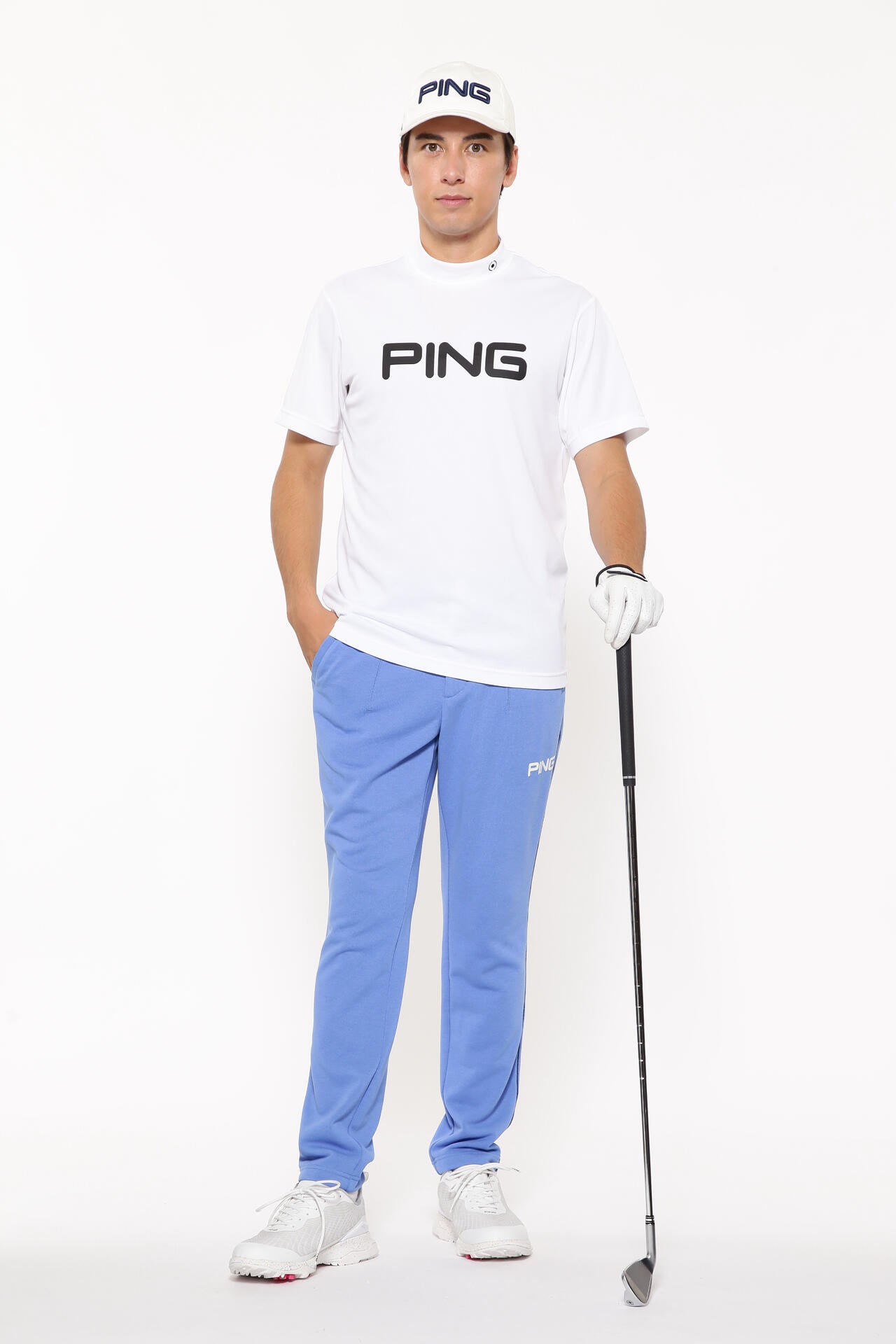 【PING APPAREL】ダブルメッシ半袖ハイネックカットソー <EARLY SPRING> (MENS)