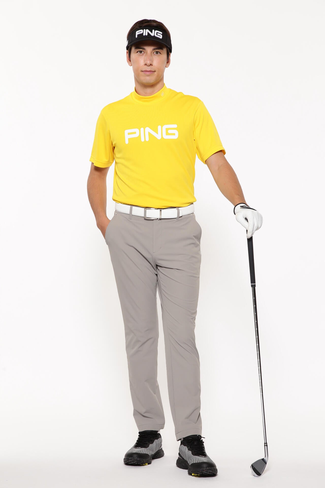 【PING APPAREL】ダブルメッシ半袖ハイネックカットソー <EARLY SPRING> (MENS)
