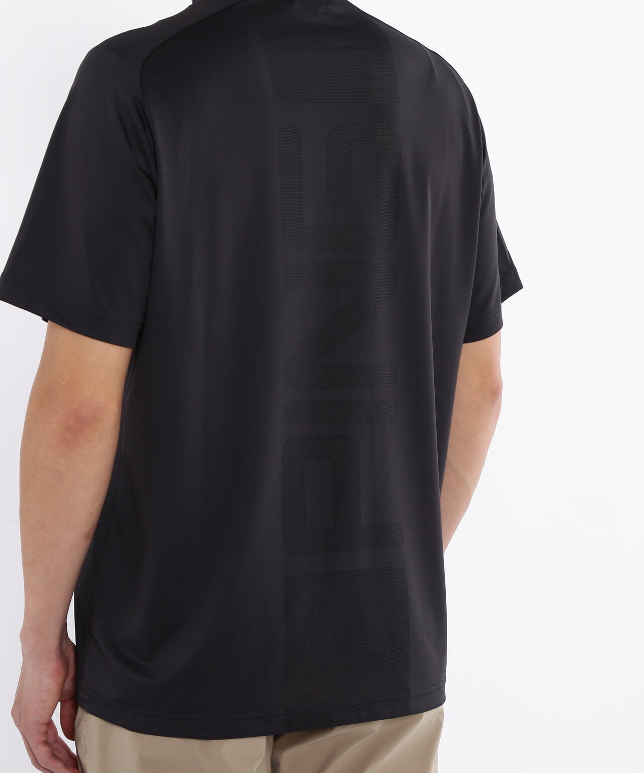 【PING APPAREL】メッシュパネルジャガード半袖ハイネックカットソー <PERFORMANCE> (MENS)