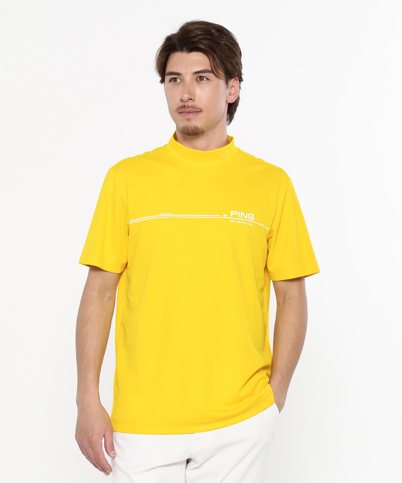 【PING APPAREL】カノコ 半袖ハイネックシャツ <NATIVE> (MENS)