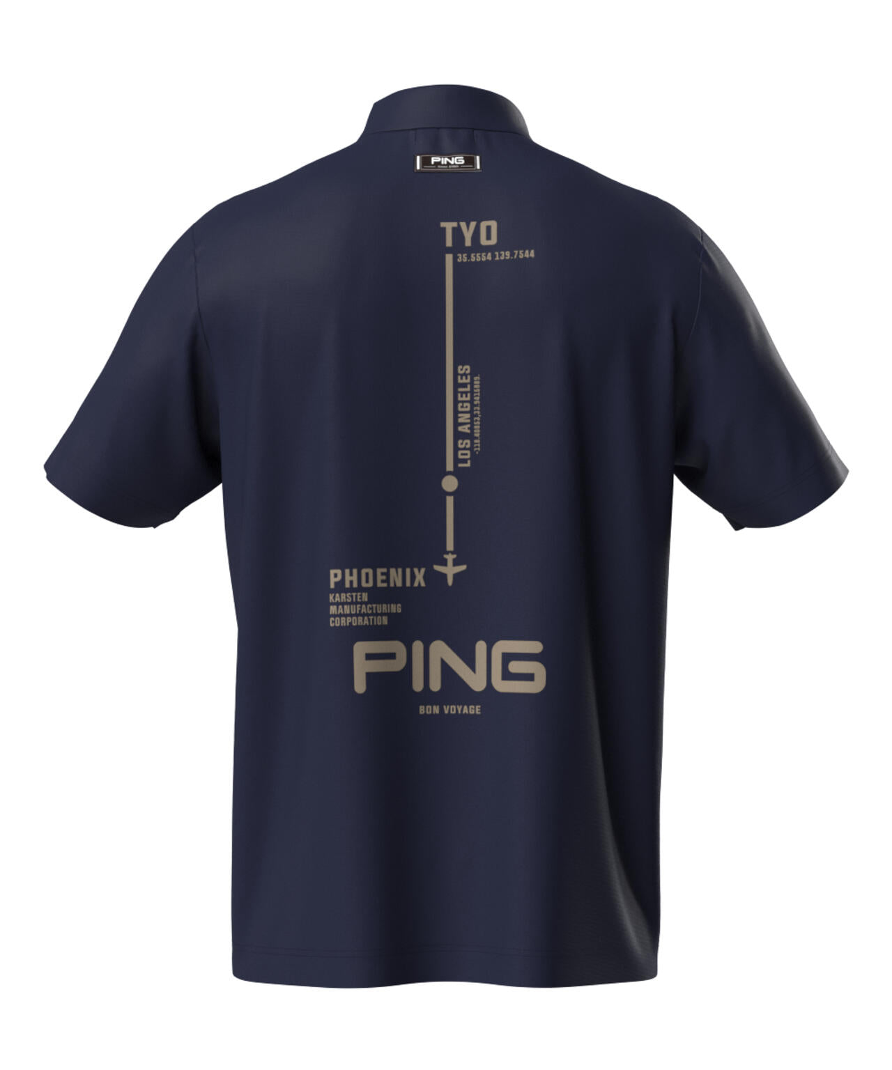 【PING APPAREL】カノコ 半袖ハイネックシャツ <NATIVE> (MENS)