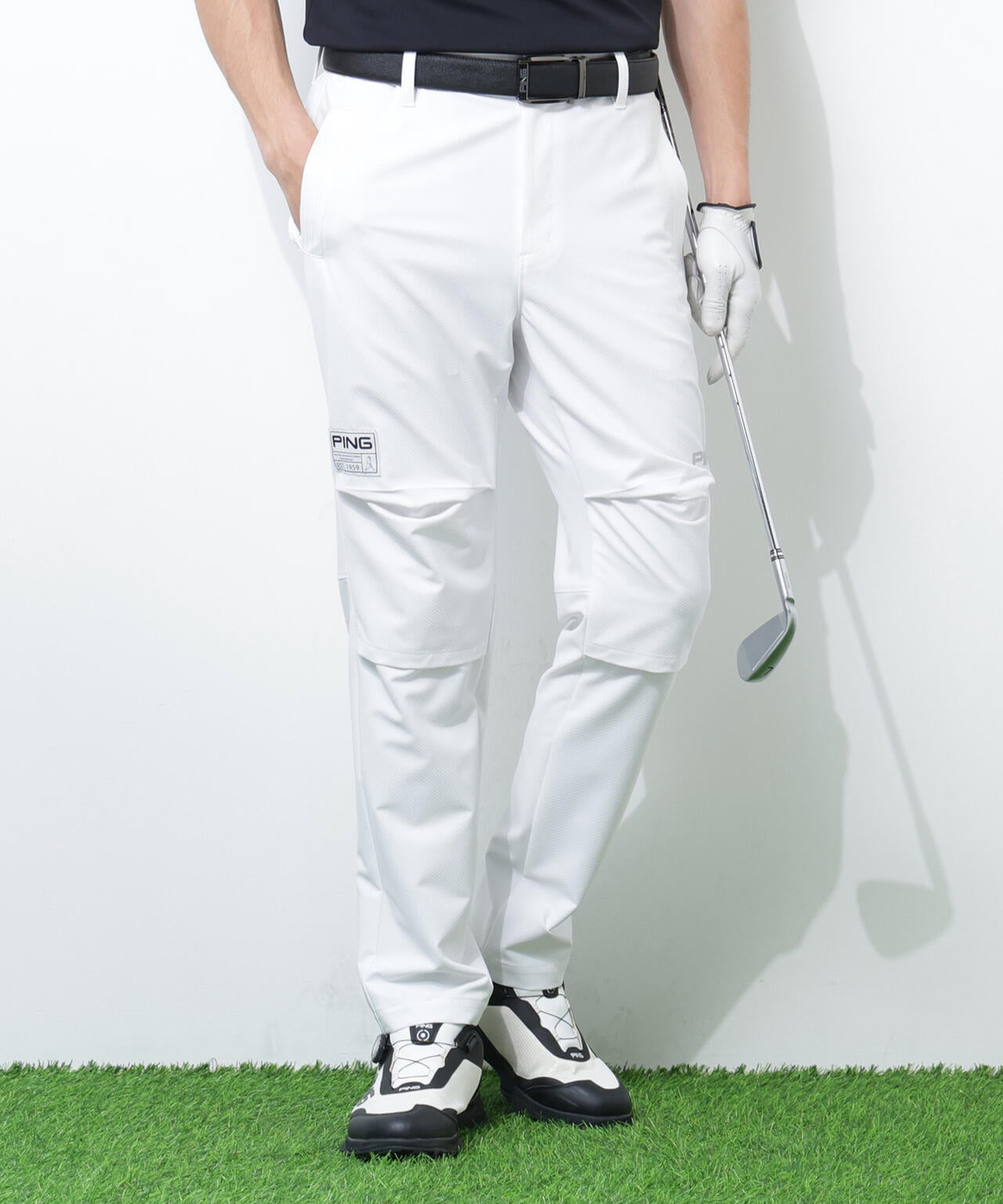 【PING APPAREL】【UVカット・透け防止・ストレッチ】ドビーテーパードパンツ <GOLD> (MENS)