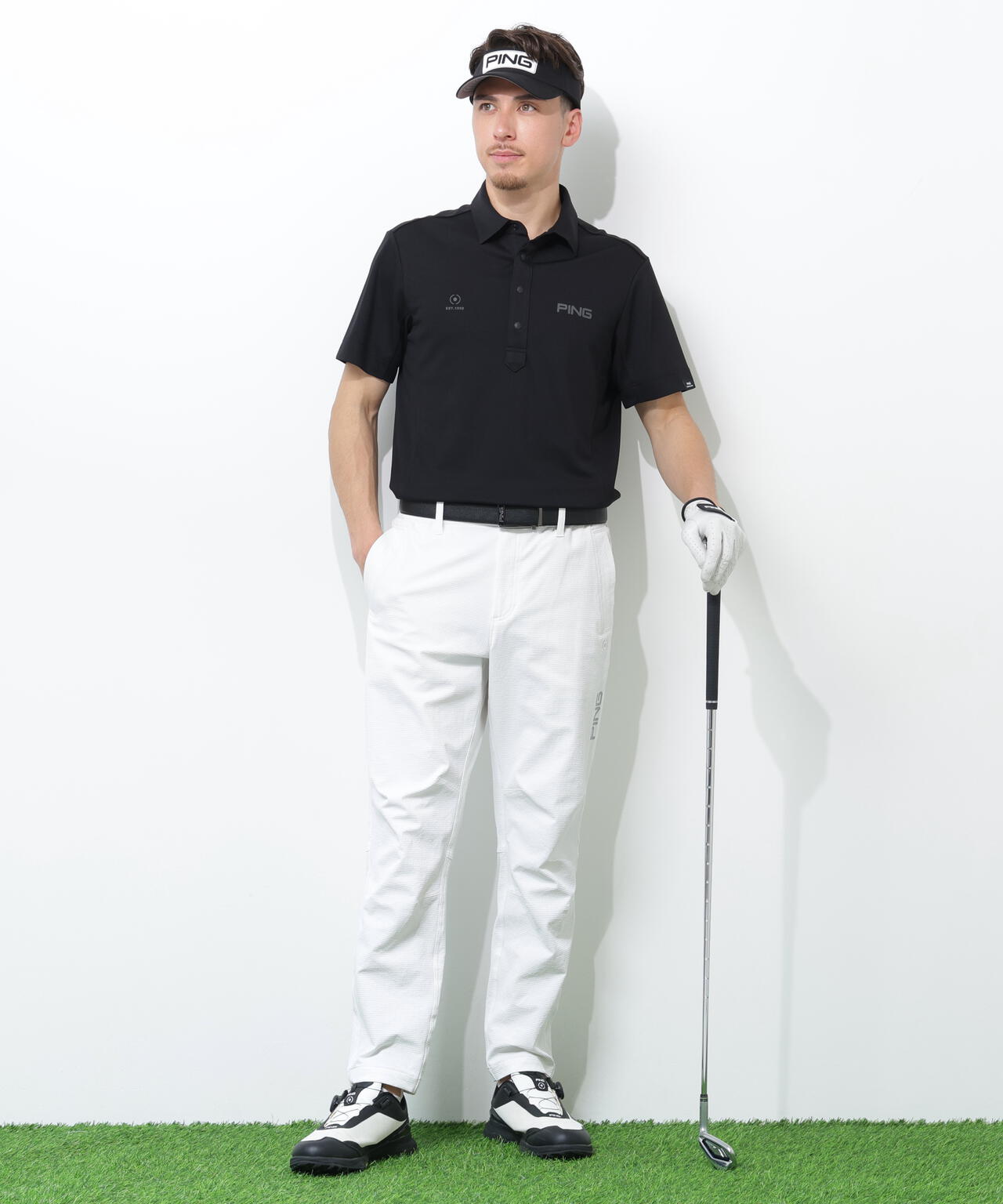 【PING APPAREL】エアロクールカノコ半袖ポロシャツ <PERFORMANCE> (MENS)