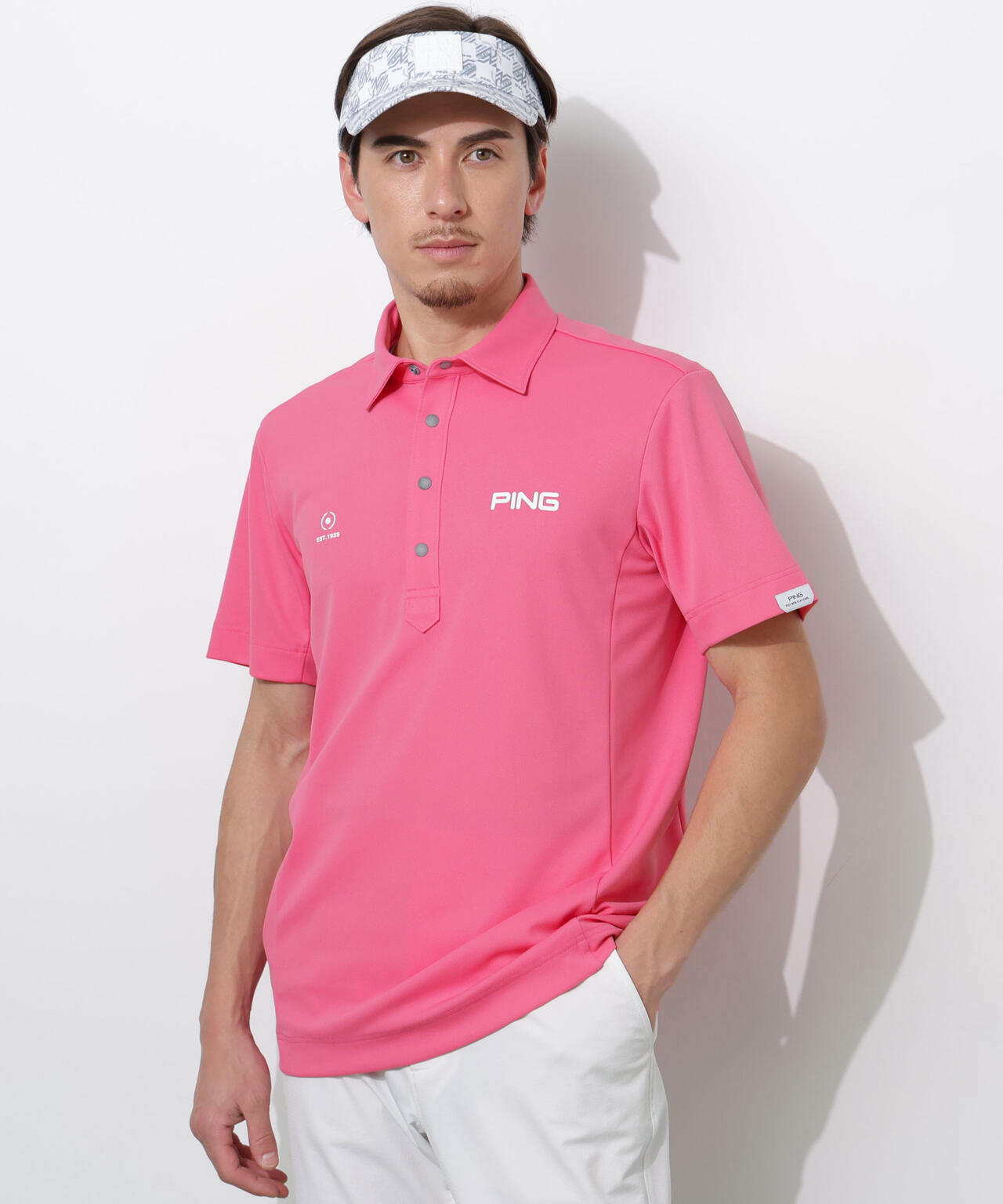 【PING APPAREL】エアロクールカノコ半袖ポロシャツ <PERFORMANCE> (MENS)